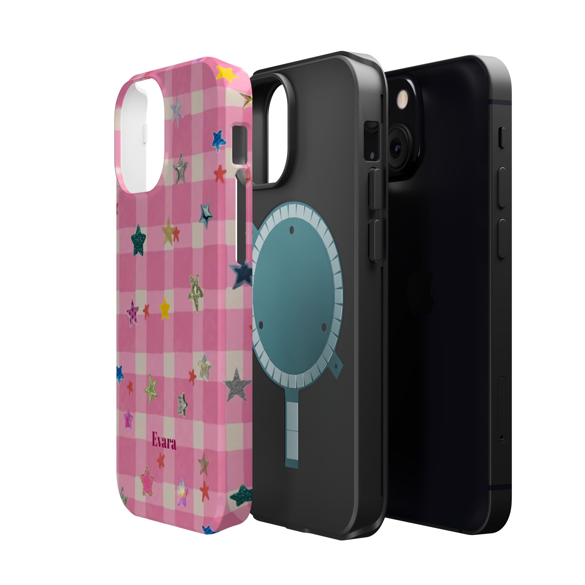Pink Gingham Star Phone Case- Magsafe