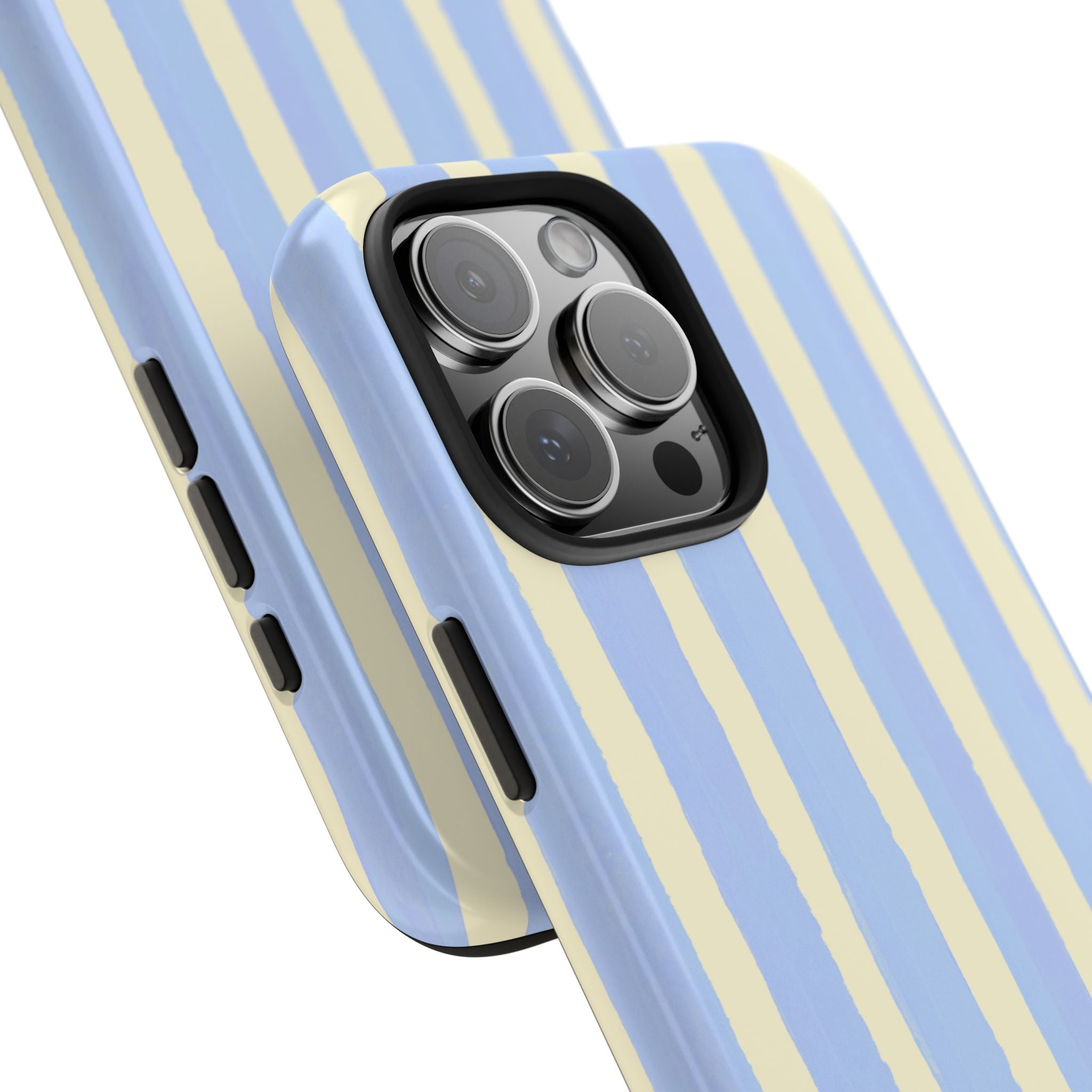 Pastel Blue & Cream Stripe Phone Case