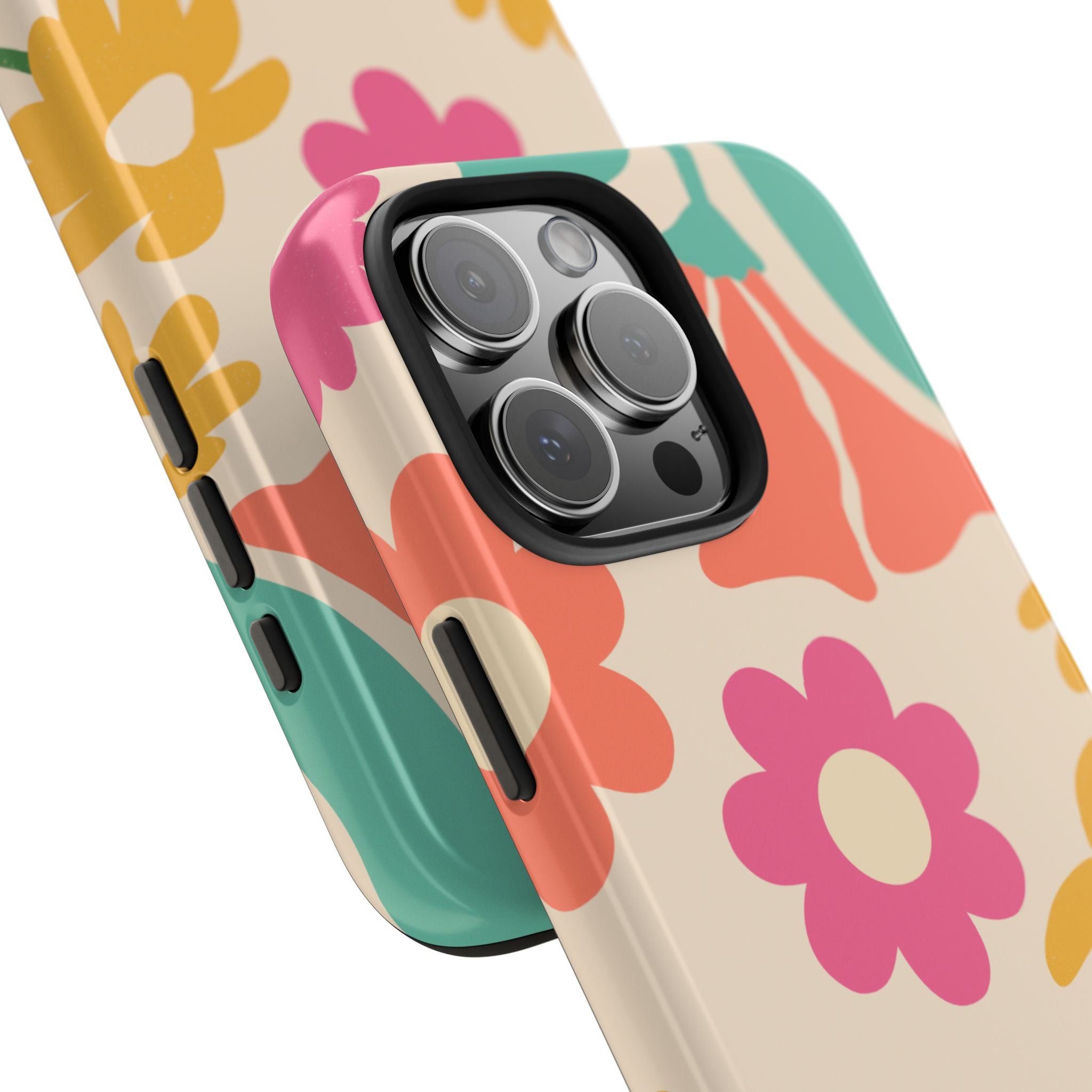 Yellow & Pink Vintage Flowers Phone Case