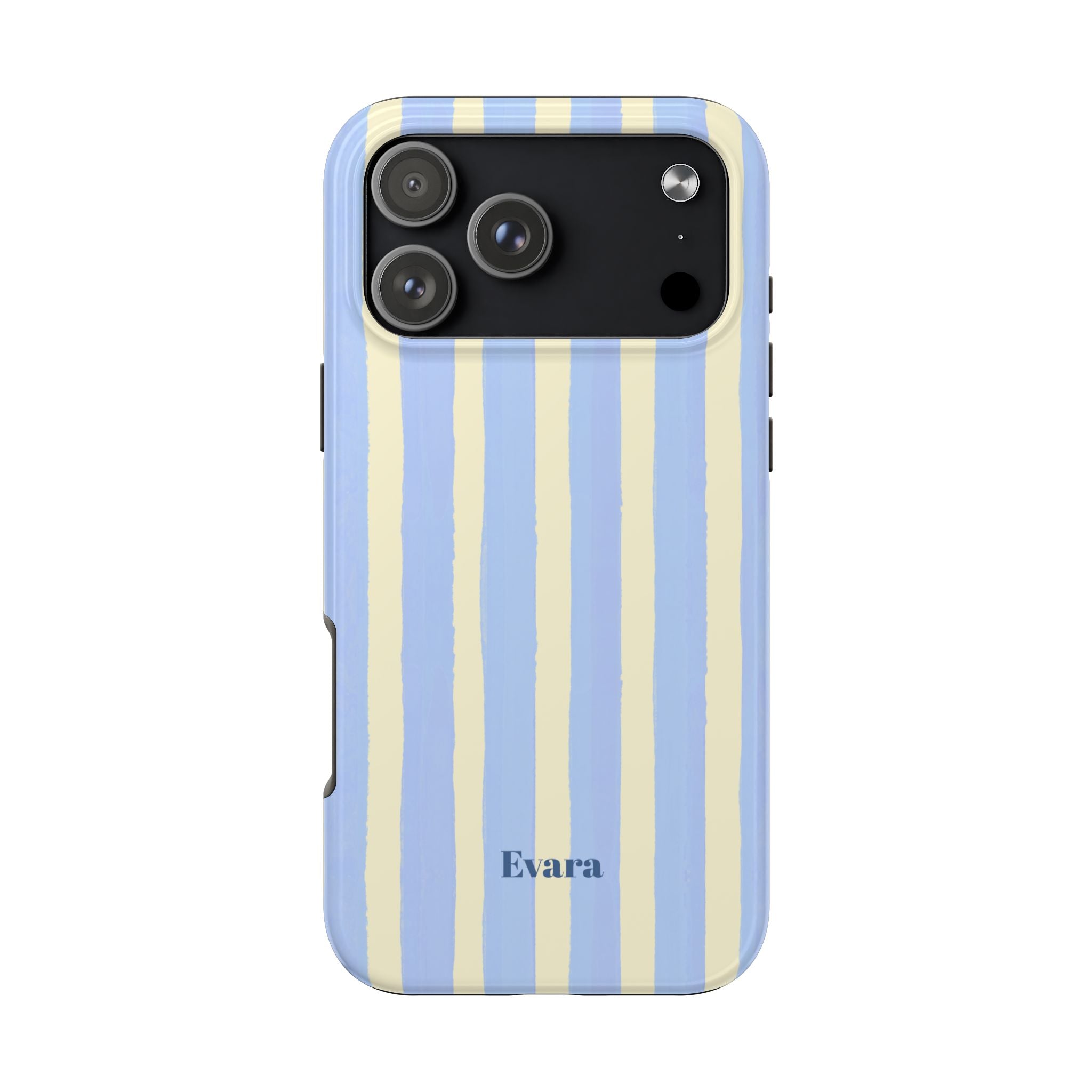 Pastel Blue & Cream Stripe Phone Case