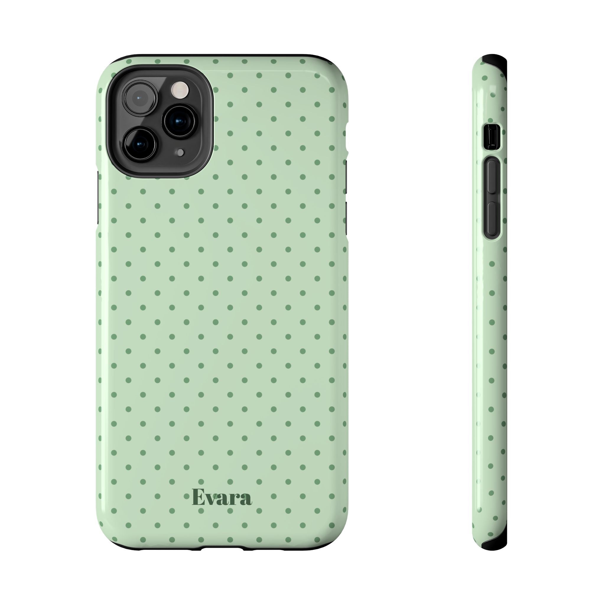 Mint Polka Dot Tough Phone Case — Protective Stylish Phone Cover