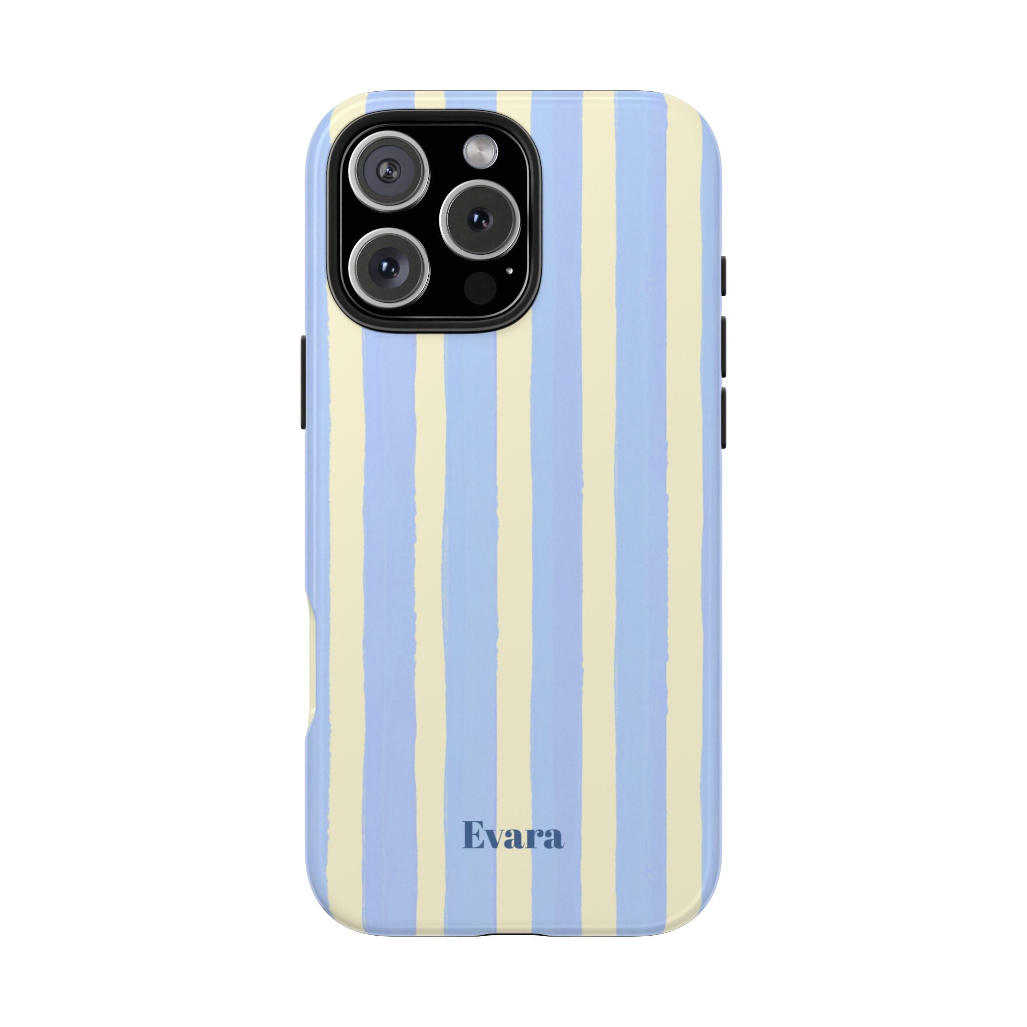 Pastel Blue & Cream Stripe Phone Case