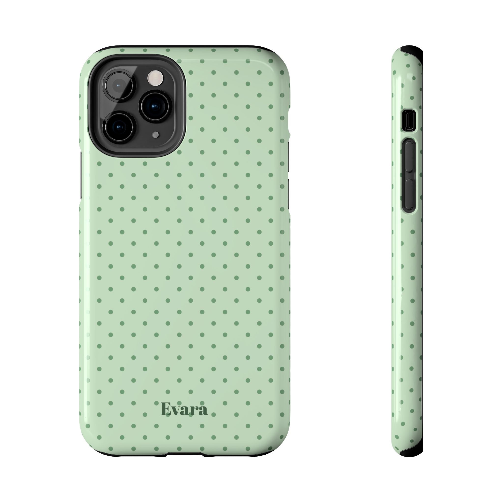 Mint Polka Dot Tough Phone Case — Protective Stylish Phone Cover