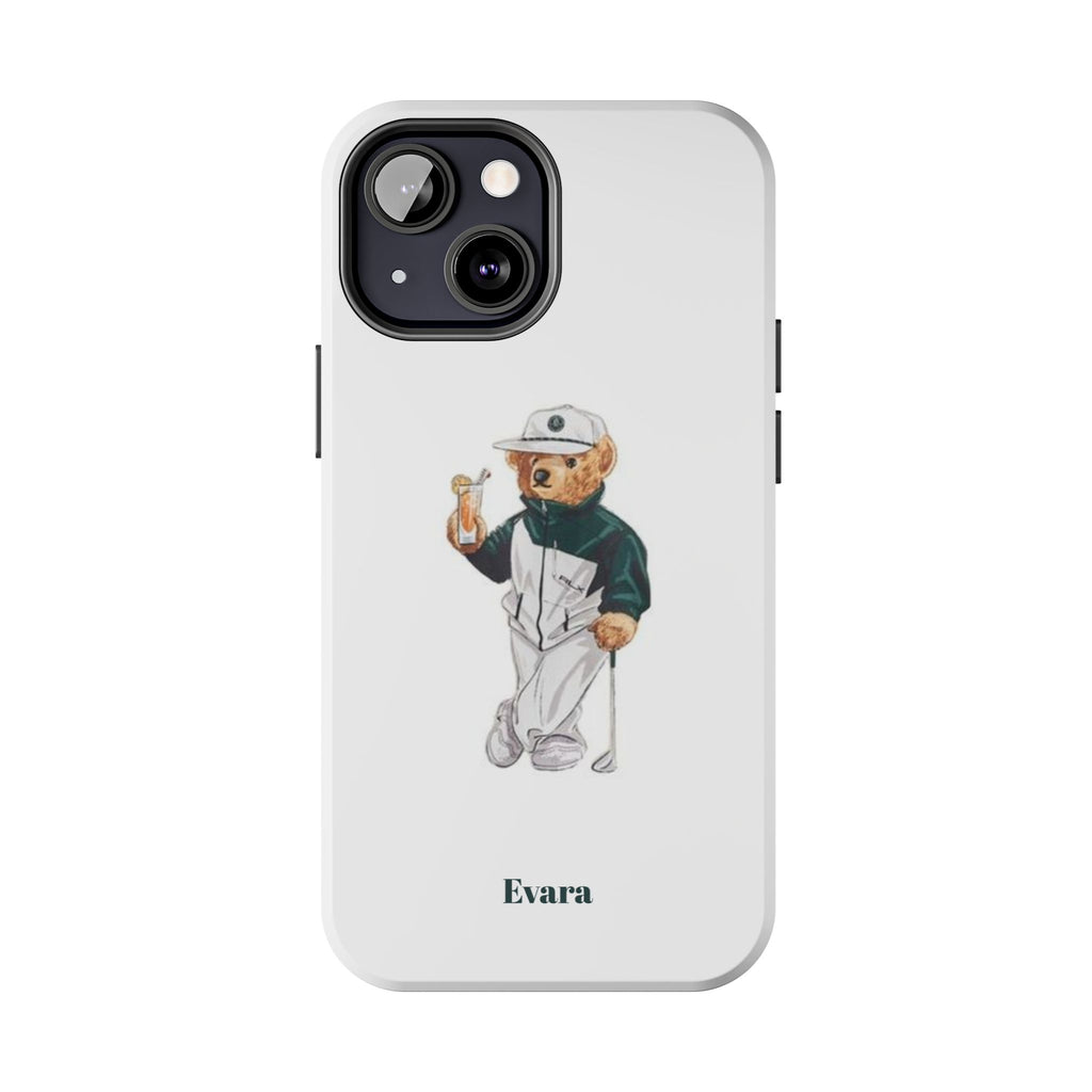 Tough Phone Case — Personalized Golf Bear Design