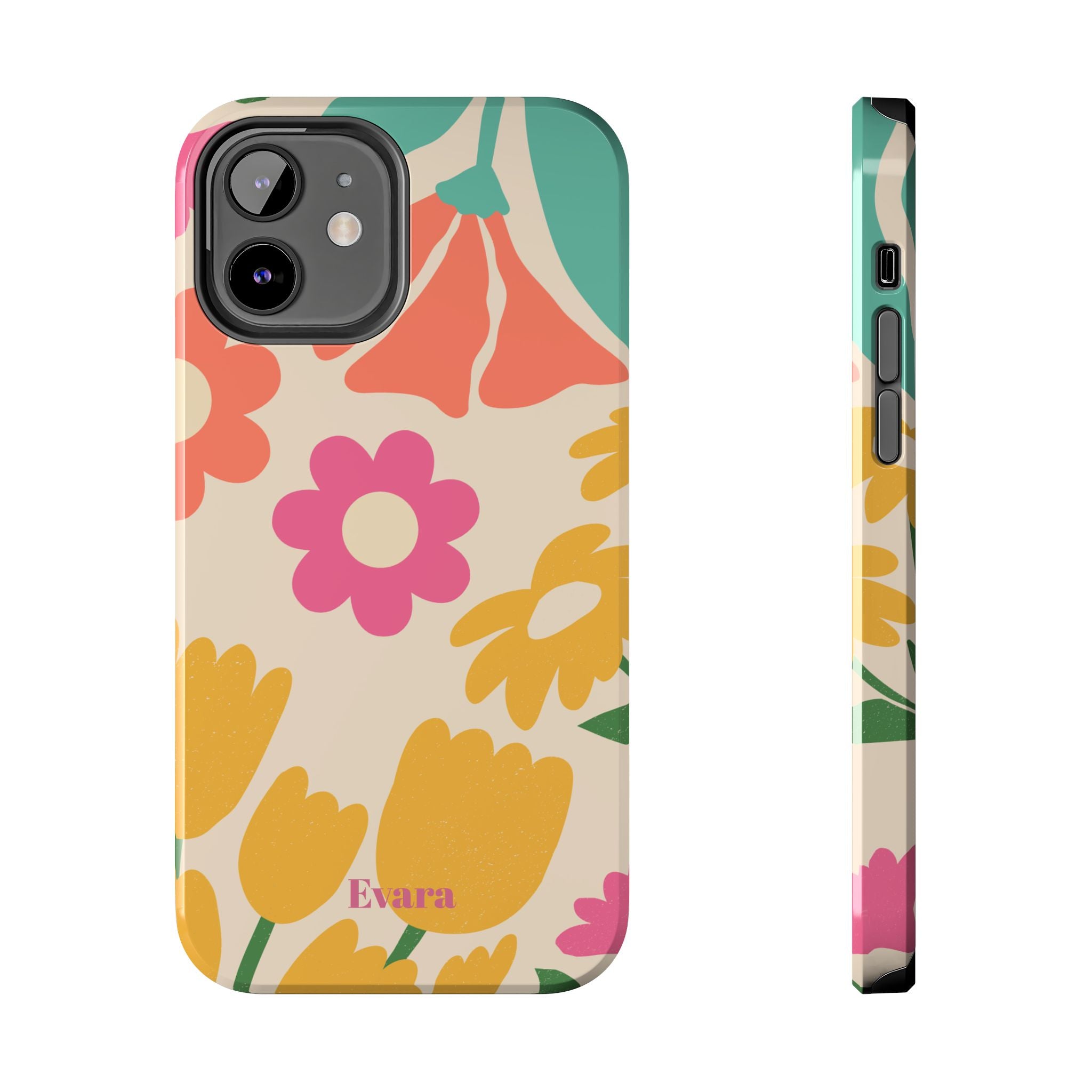 Yellow & Pink Vintage Flowers Phone Case