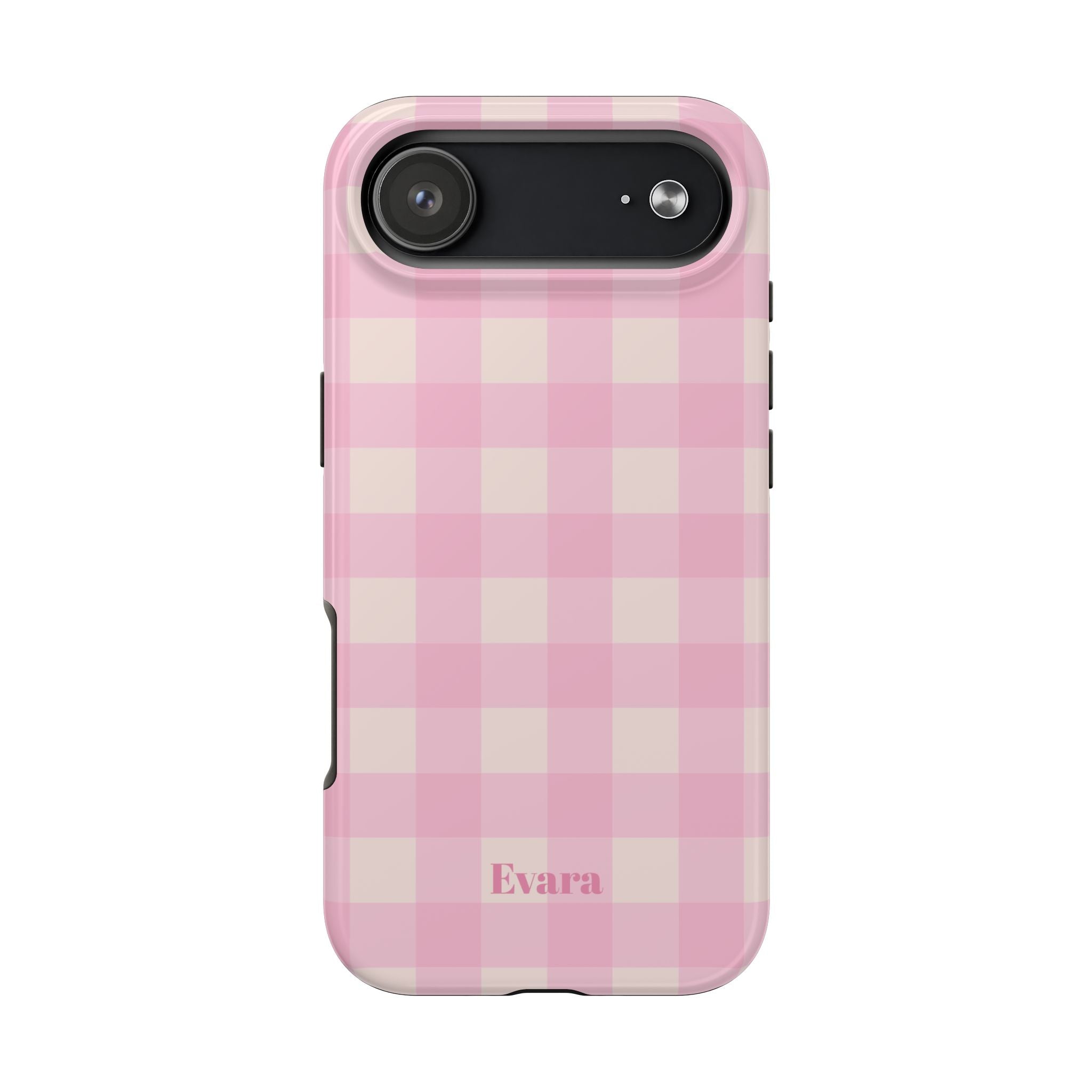 Large Pink Gingham Phone Case