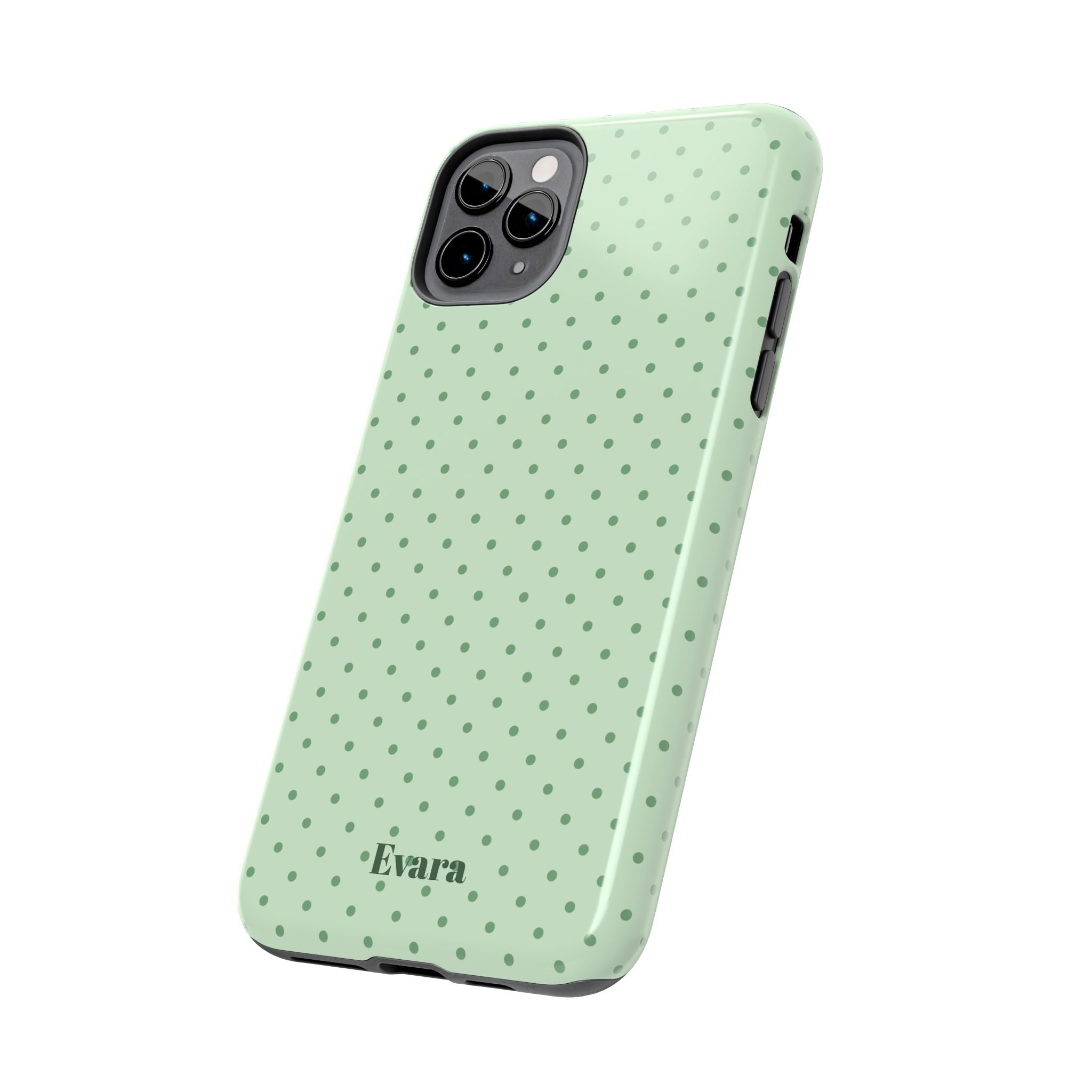 Mint Polka Dot Tough Phone Case — Protective Stylish Phone Cover