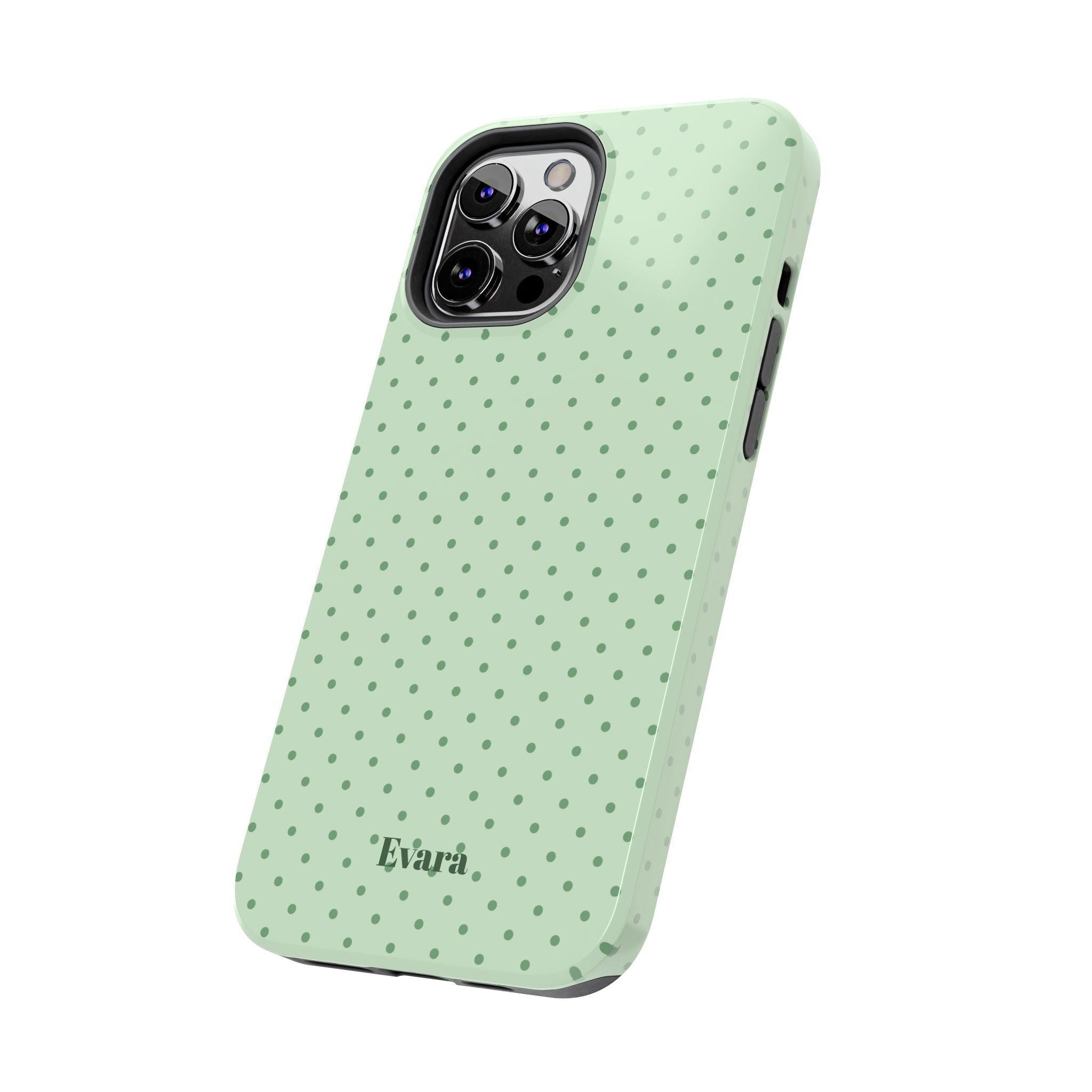 Mint Polka Dot Tough Phone Case — Protective Stylish Phone Cover