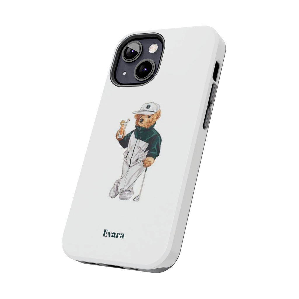 Tough Phone Case — Personalized Golf Bear Design
