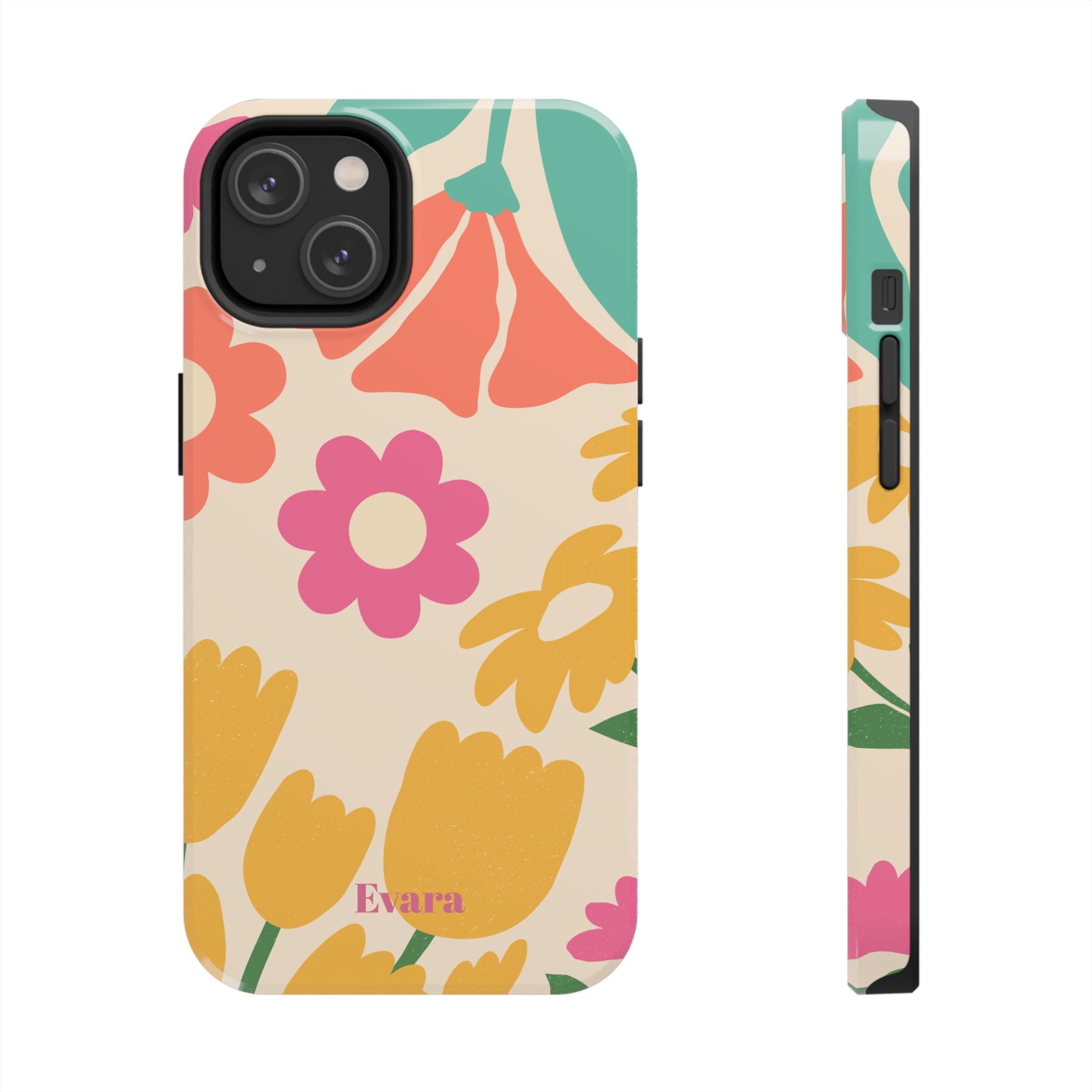 Yellow & Pink Vintage Flowers Phone Case