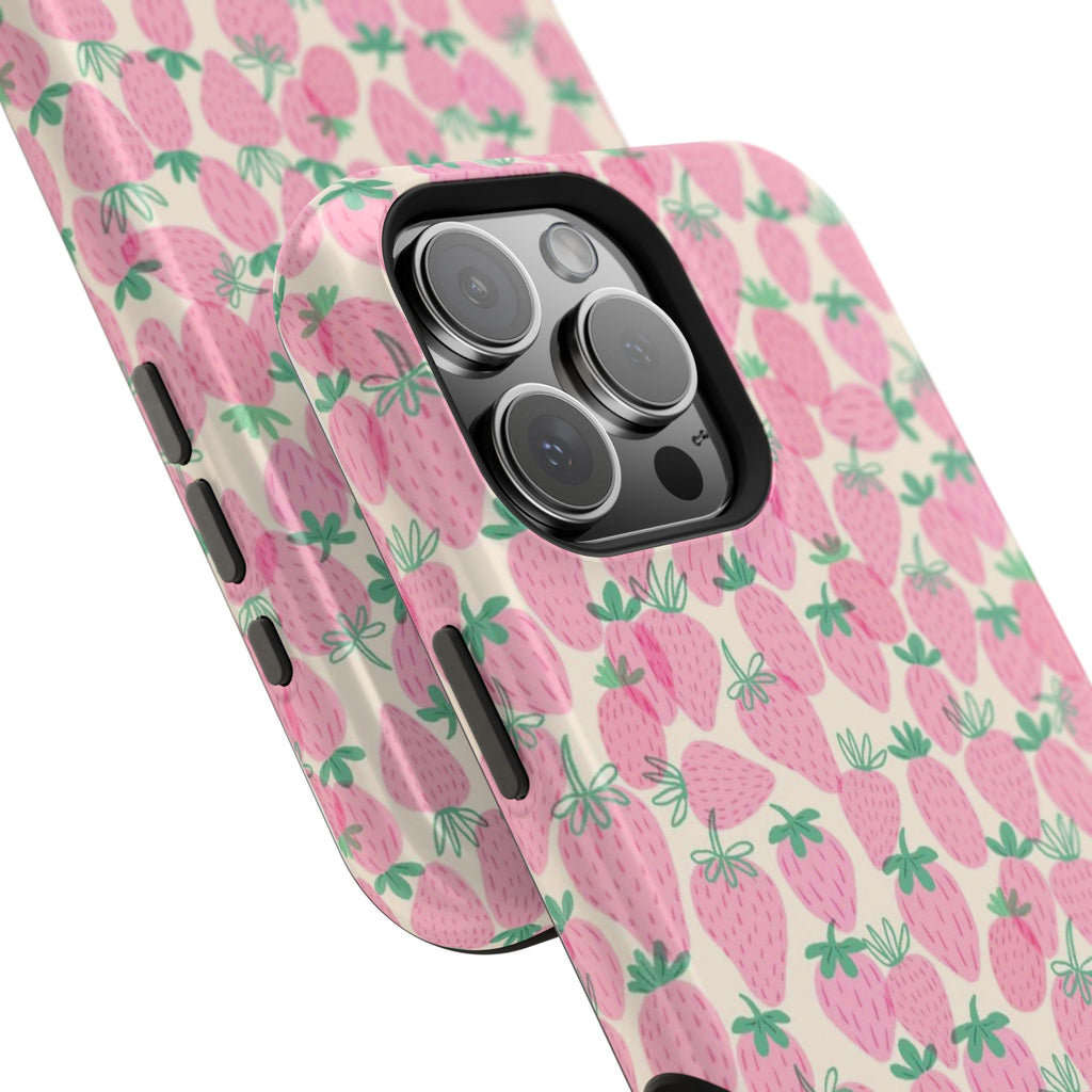 Pink Strawberry Phone Case- Magsafe