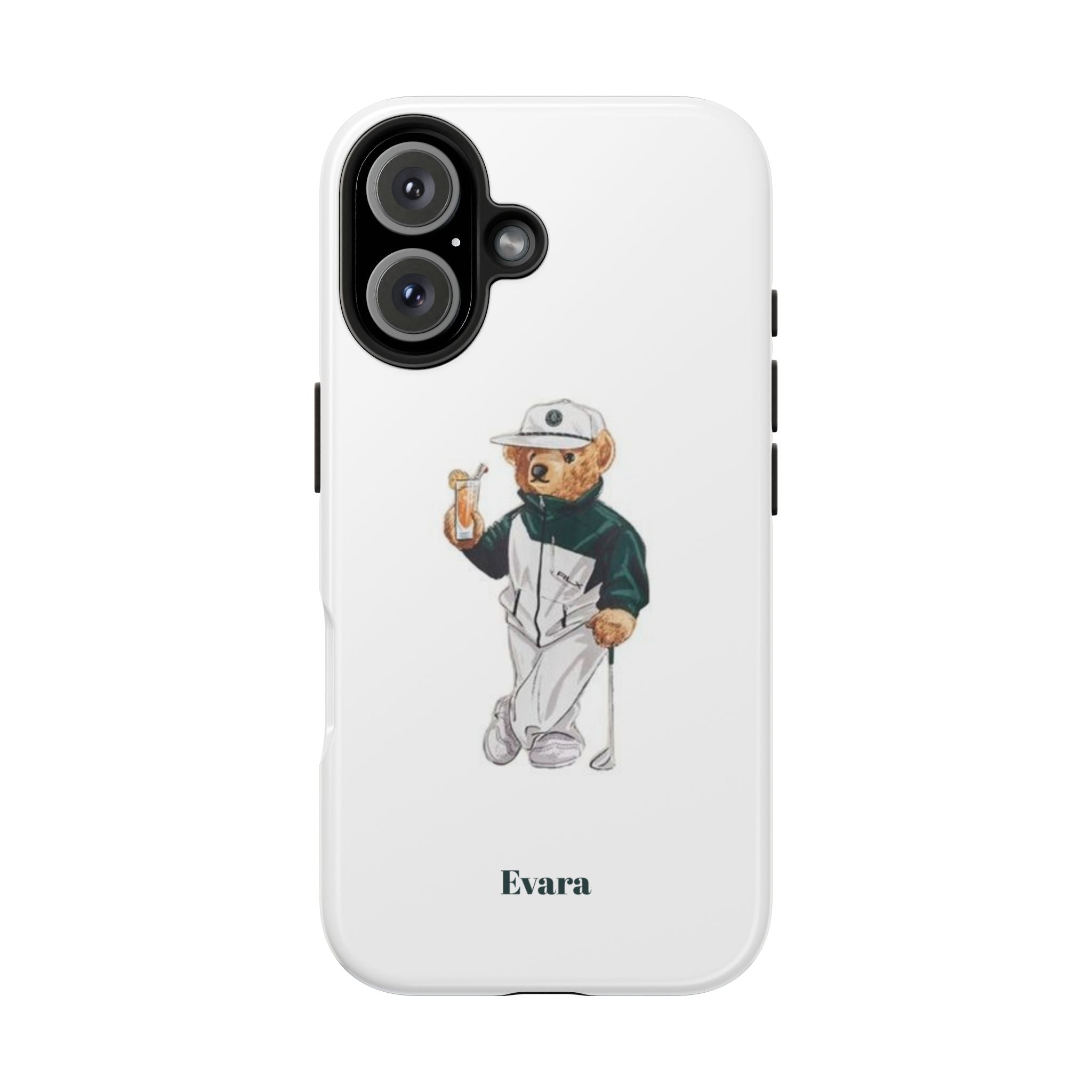 Tough Phone Case — Personalized Golf Bear Design