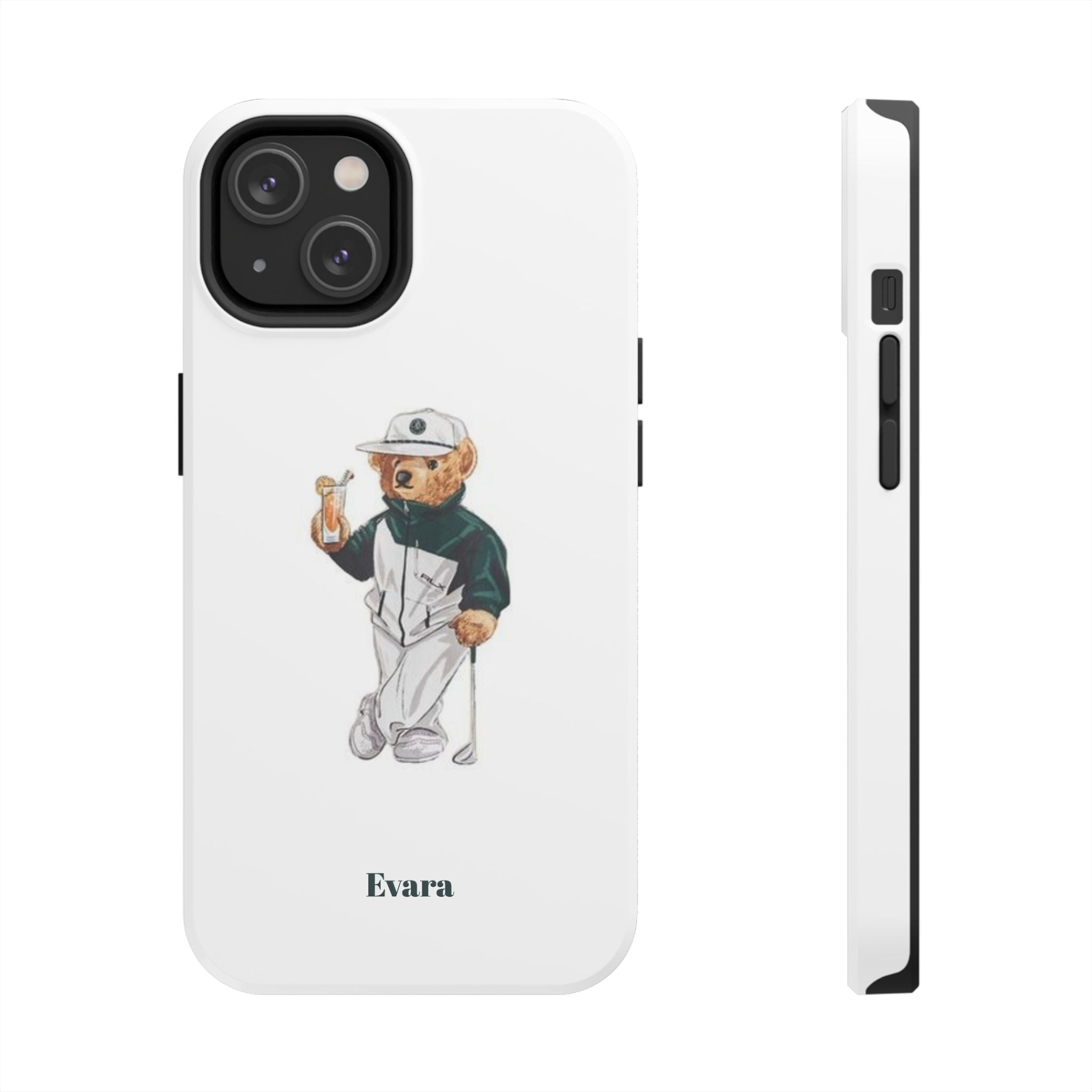 Tough Phone Case — Personalized Golf Bear Design