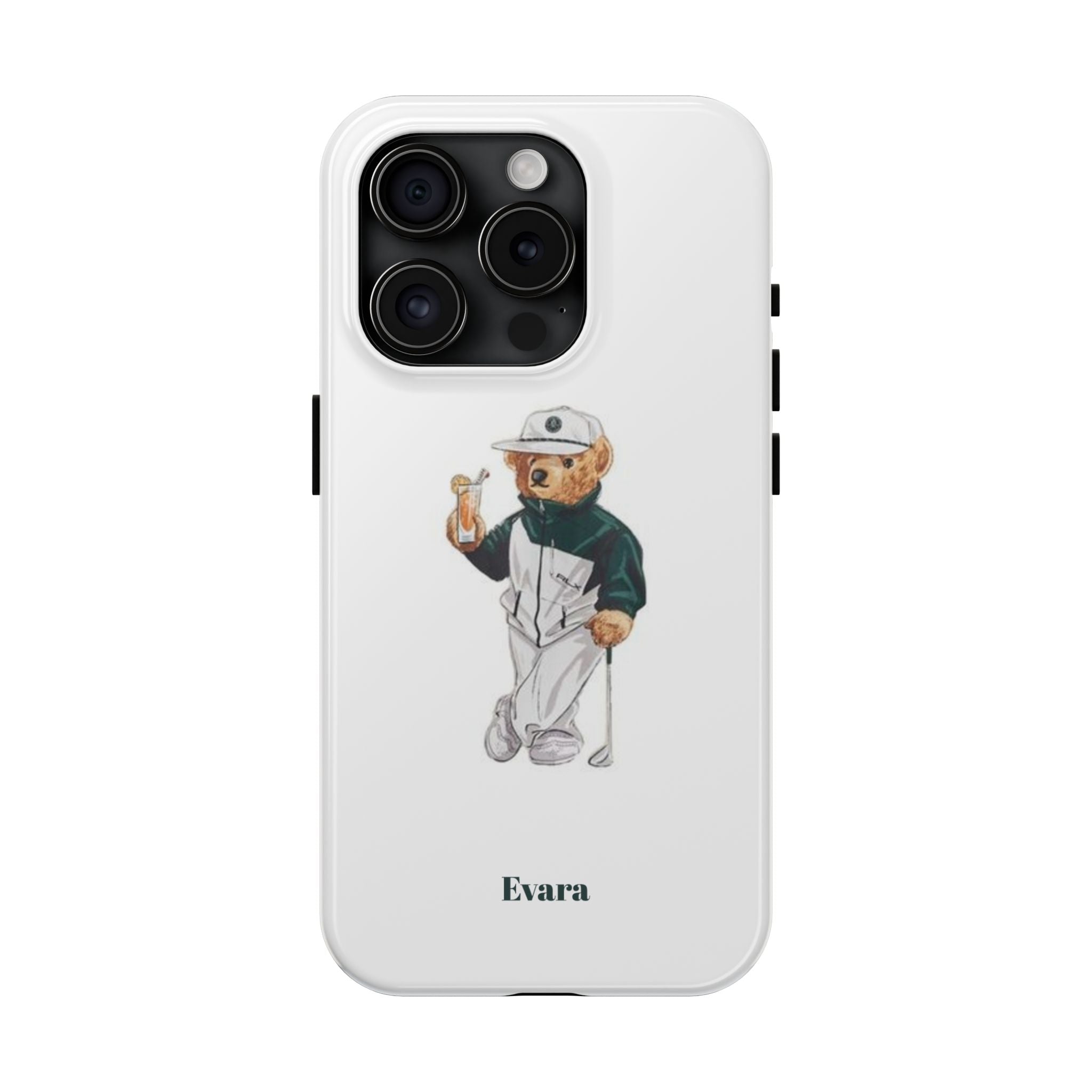 Tough Phone Case — Personalized Golf Bear Design