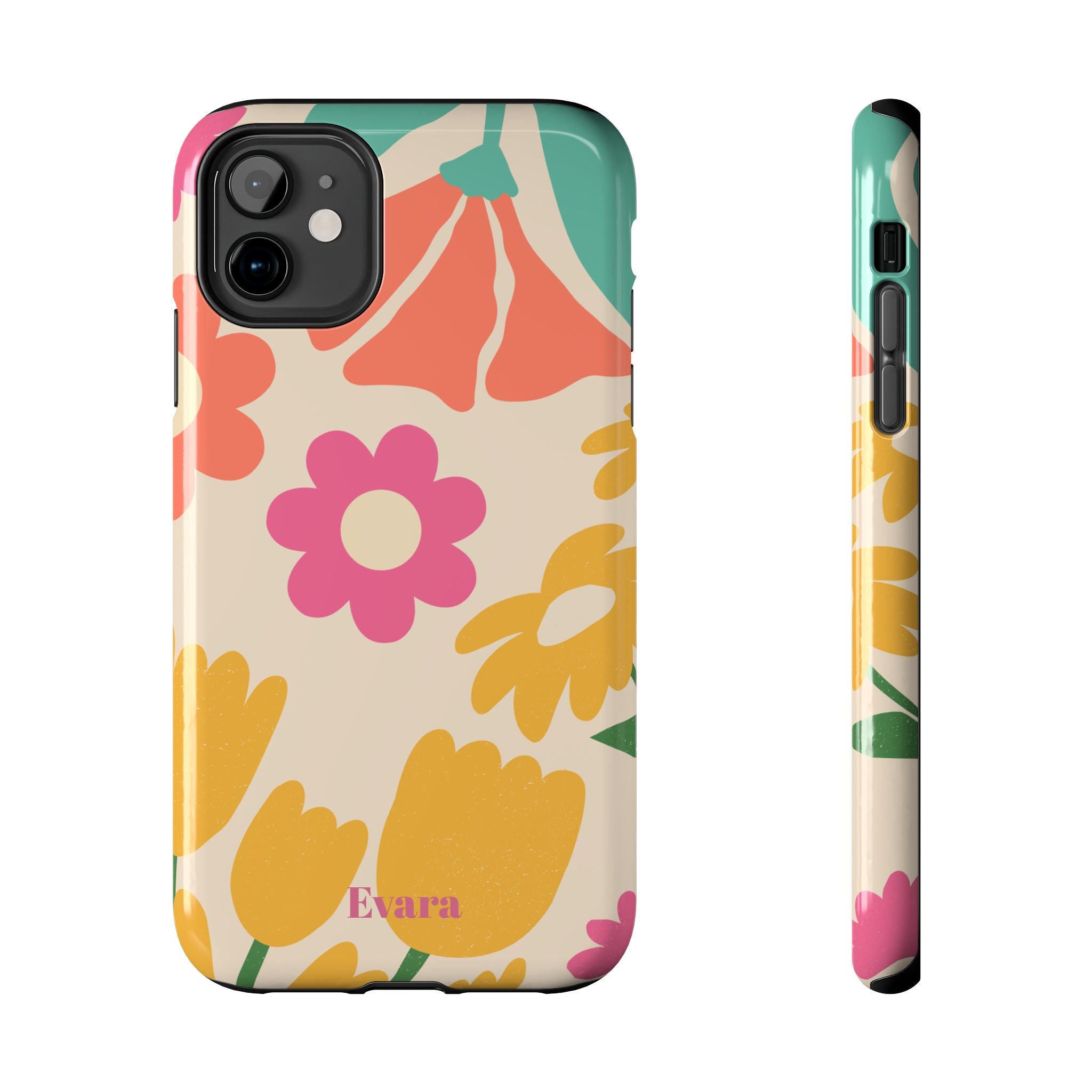 Yellow & Pink Vintage Flowers Phone Case