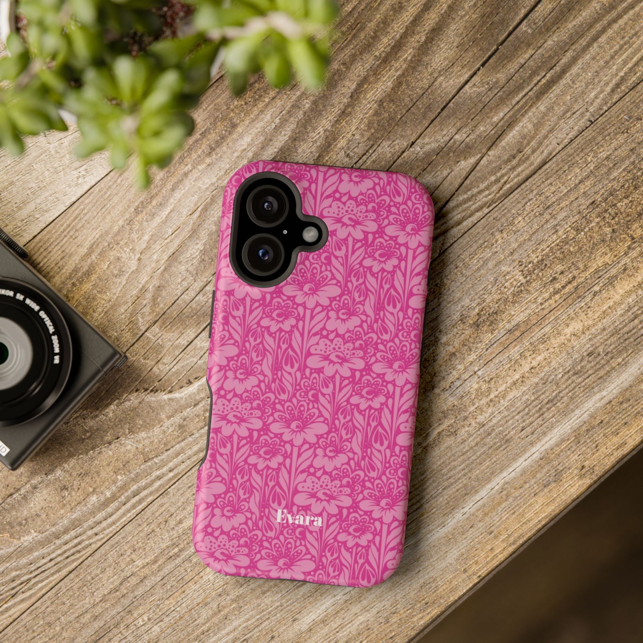 Pink Floral Phone Case- Magsafe