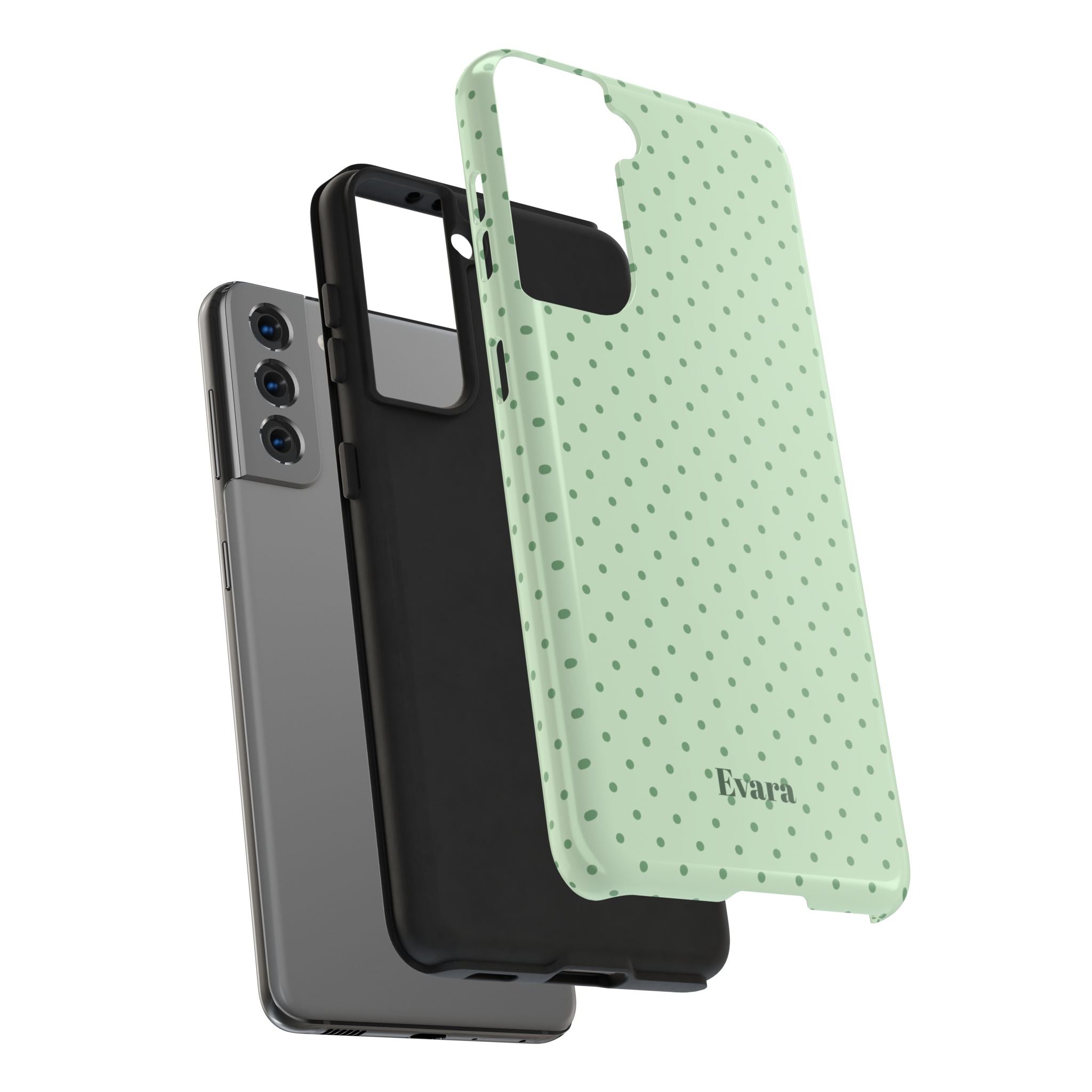 Mint Polka Dot Tough Phone Case — Protective Stylish Phone Cover