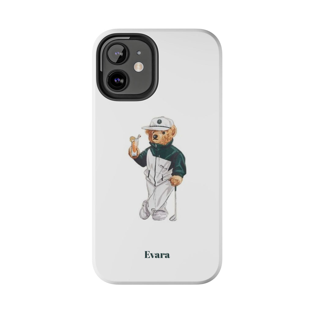 Tough Phone Case — Personalized Golf Bear Design