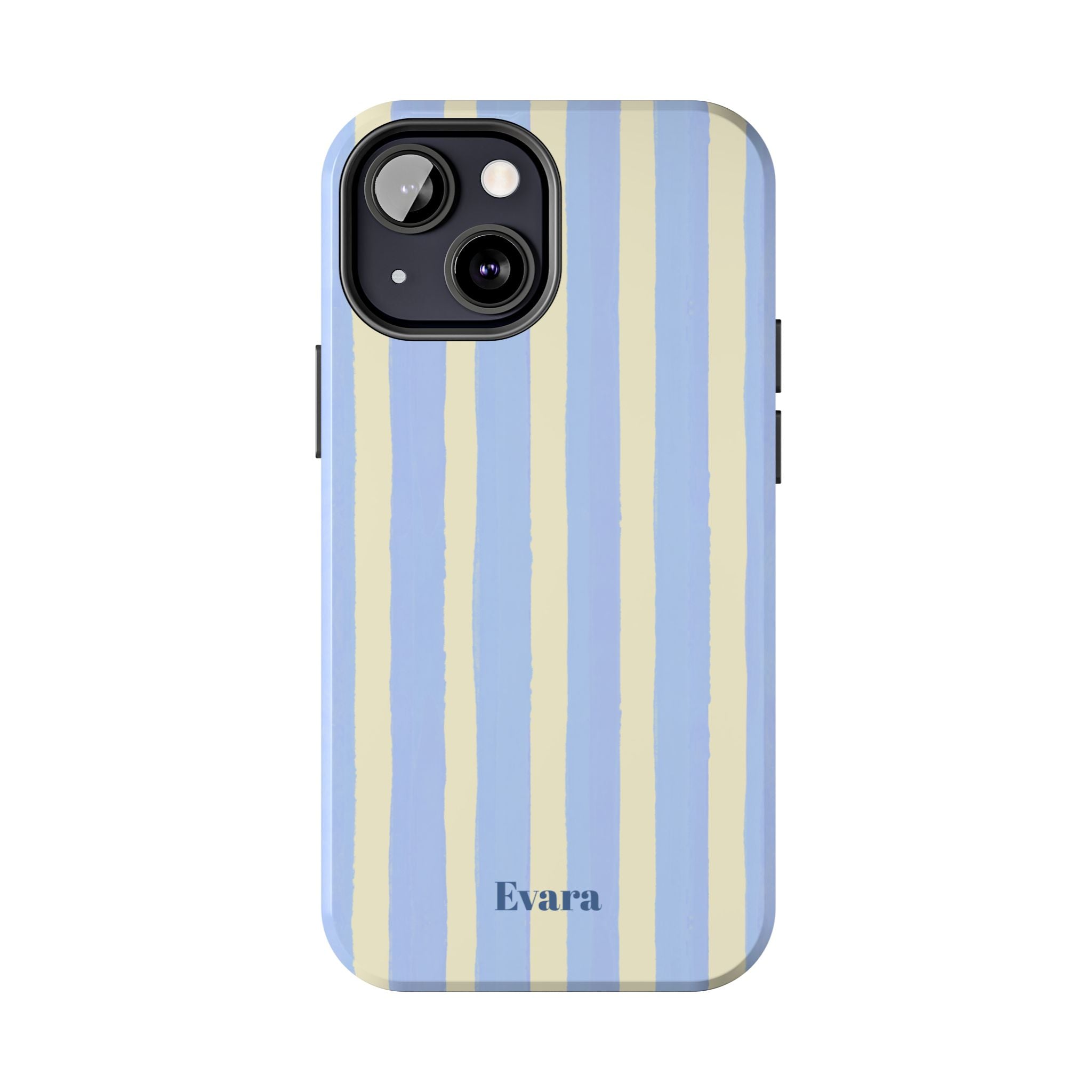 Pastel Blue & Cream Stripe Phone Case