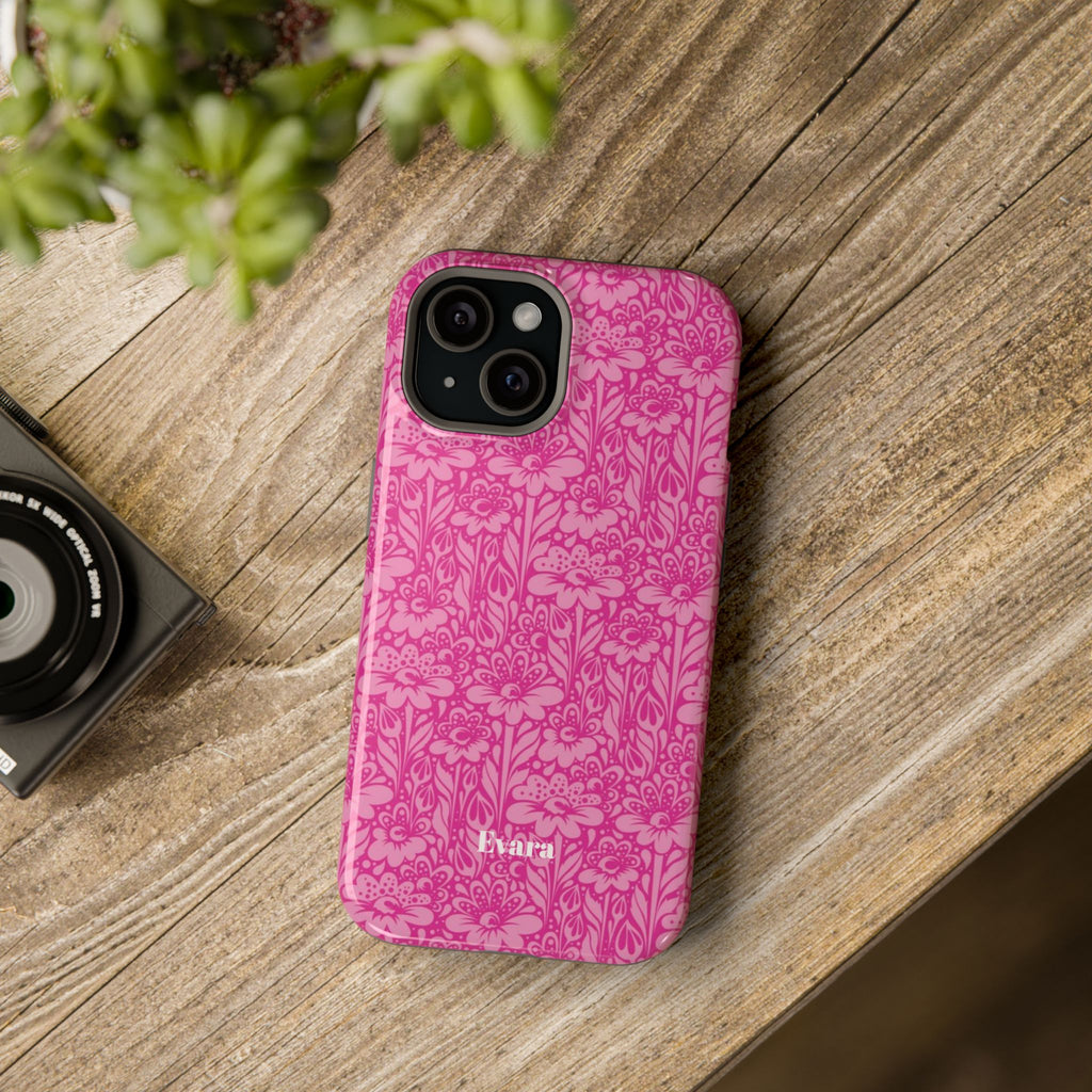 Pink Floral Phone Case- Magsafe