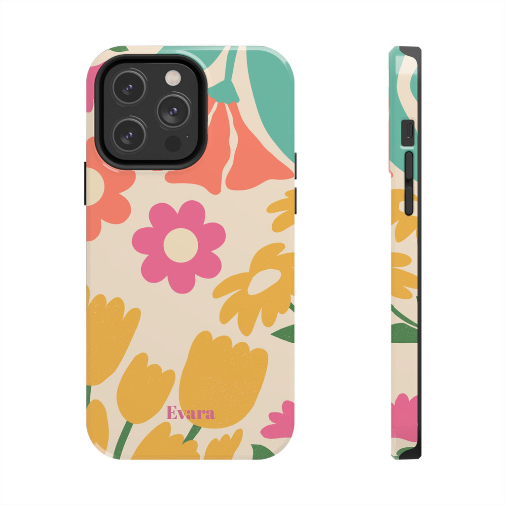 Yellow & Pink Vintage Flowers Phone Case