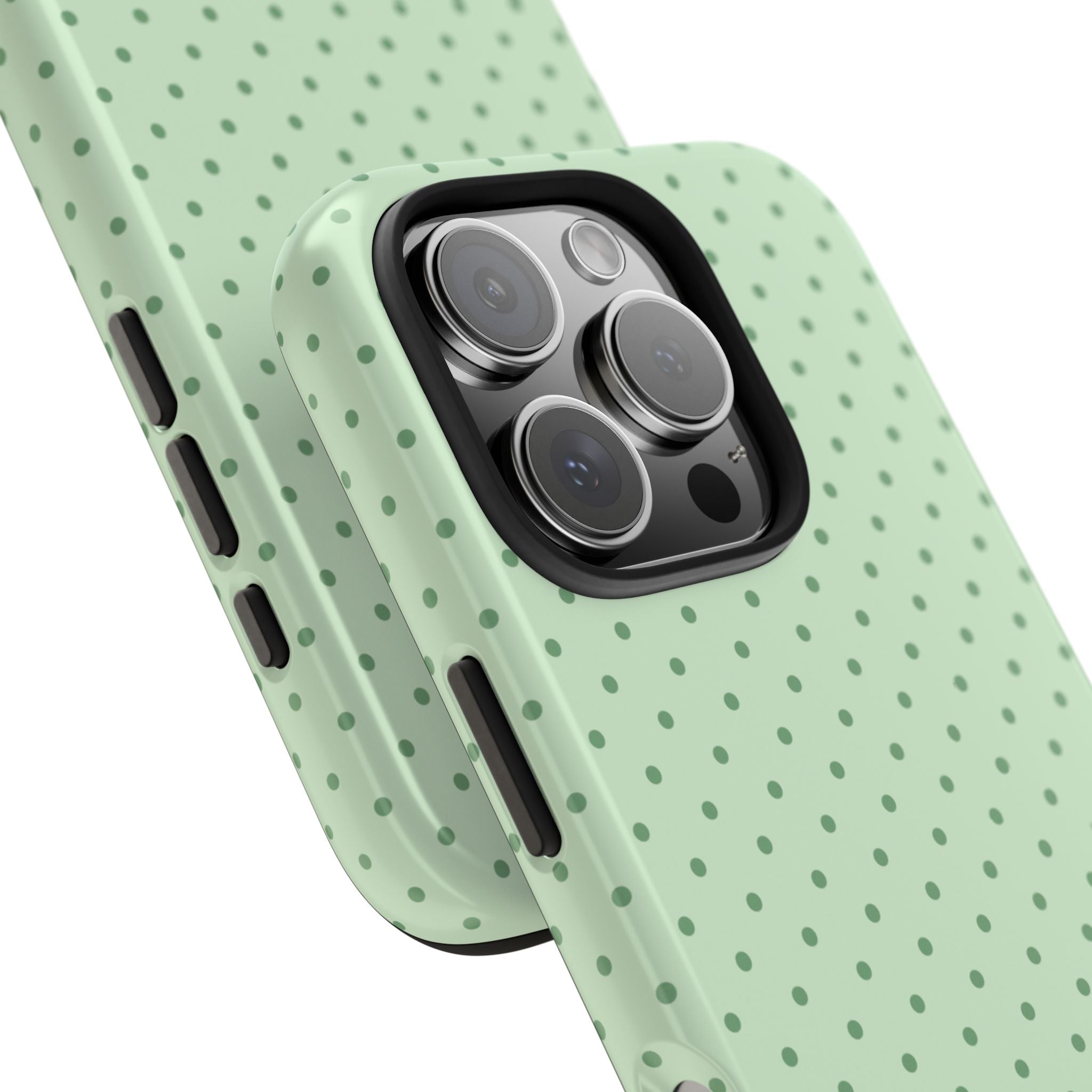 Mint Polka Dot Tough Phone Case — Protective Stylish Phone Cover