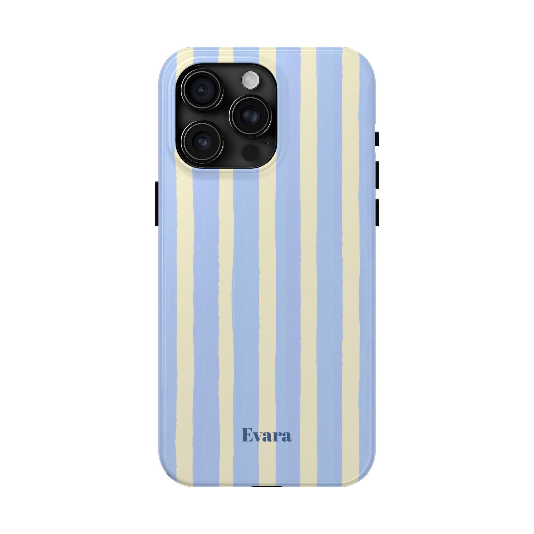 Pastel Blue & Cream Stripe Phone Case