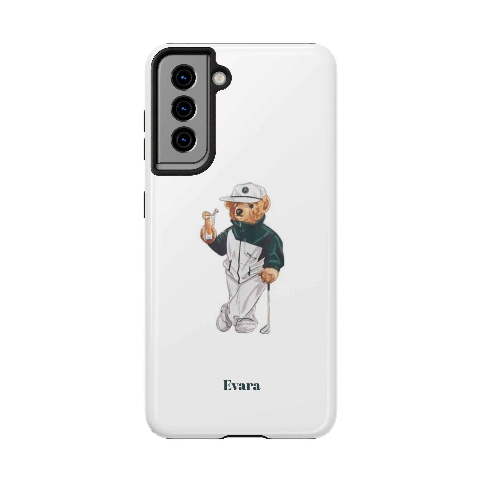 Tough Phone Case — Personalized Golf Bear Design