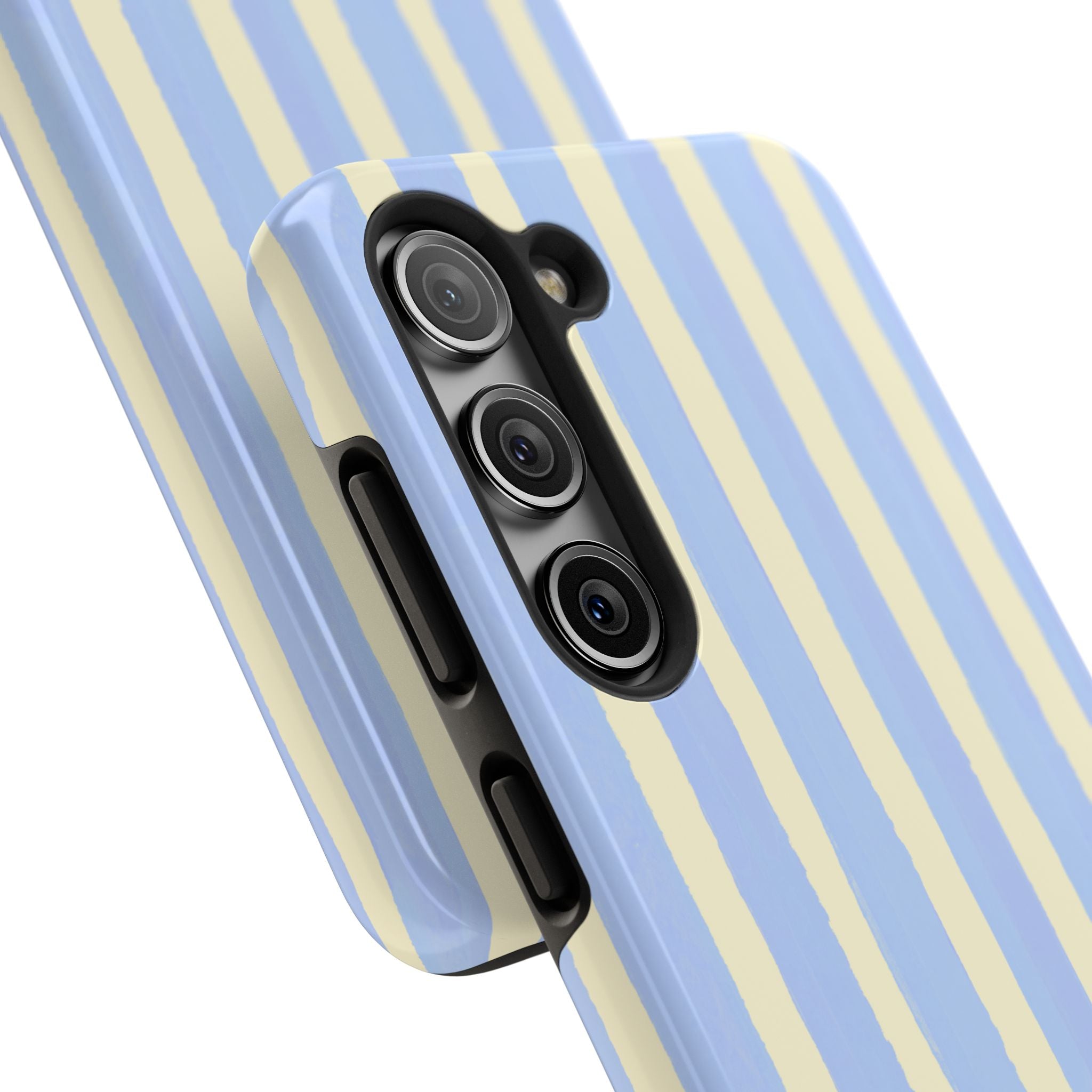 Pastel Blue & Cream Stripe Phone Case