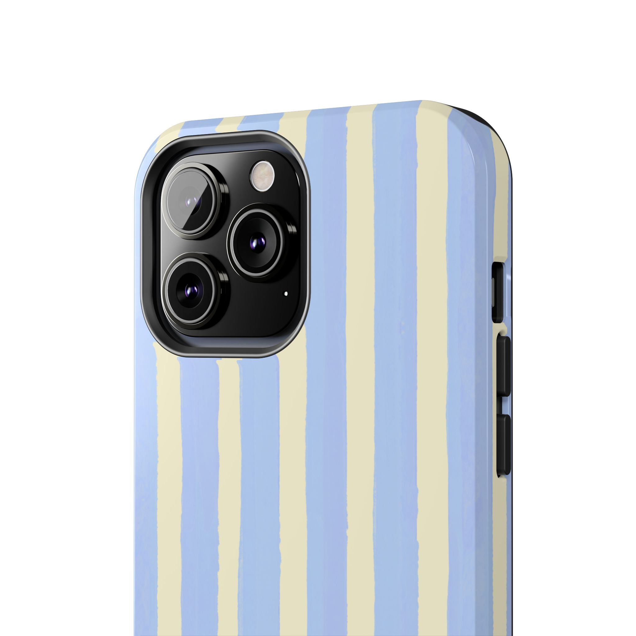 Pastel Blue & Cream Stripe Phone Case