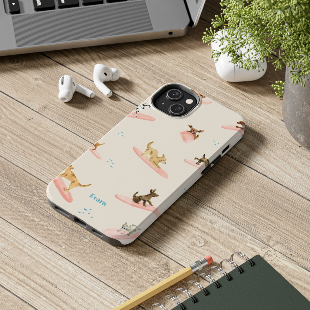 Surfing Dachshund's Phone case