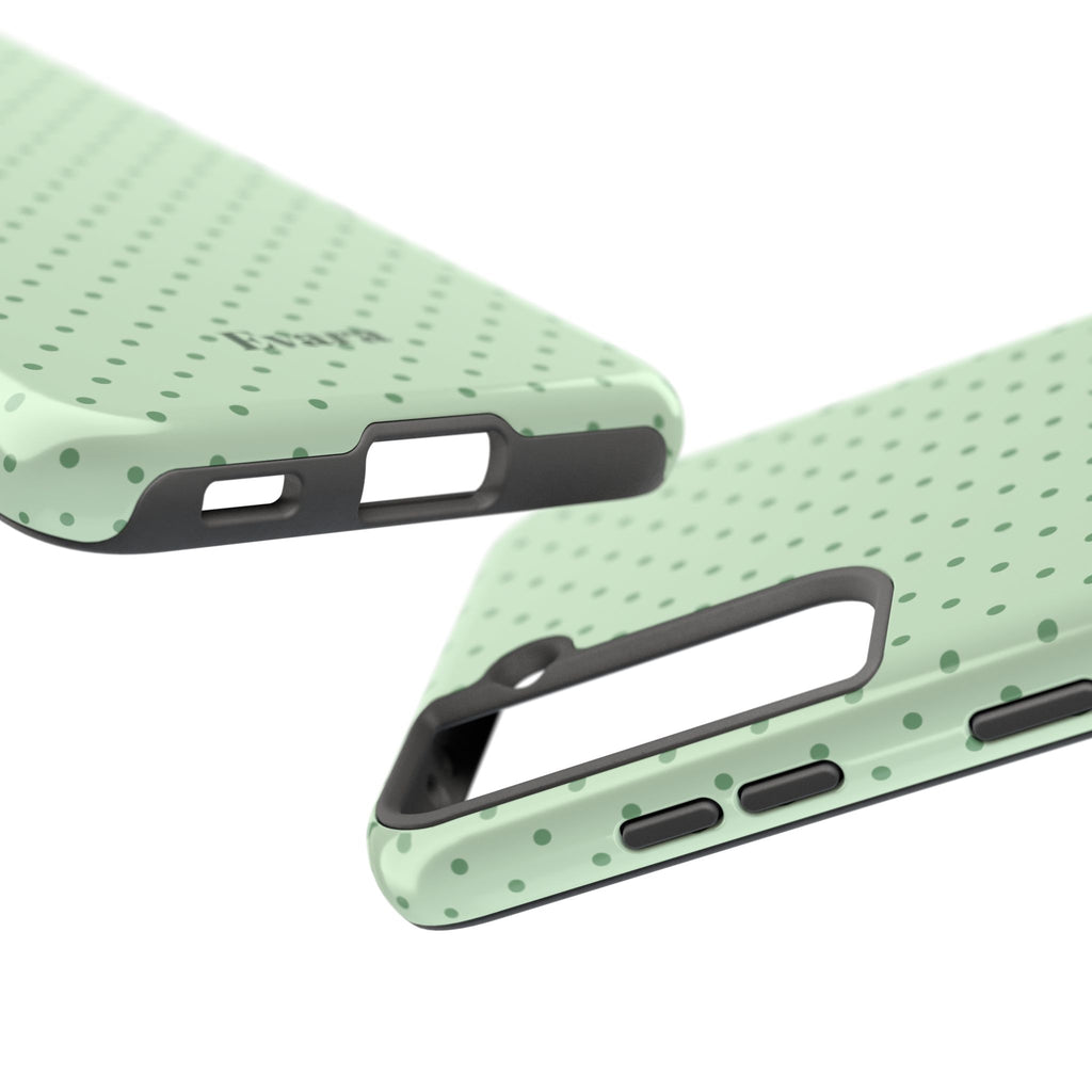 Mint Polka Dot Tough Phone Case — Protective Stylish Phone Cover