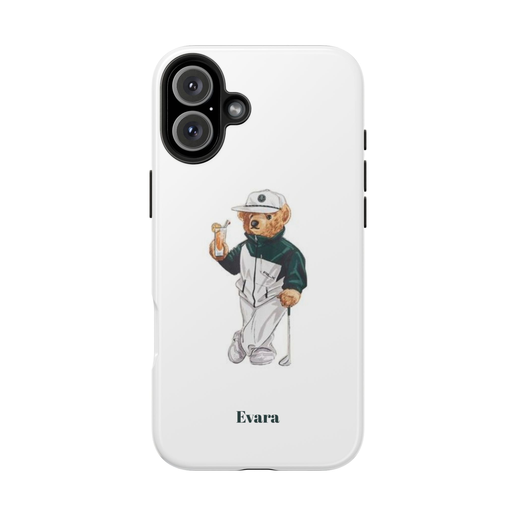 Tough Phone Case — Personalized Golf Bear Design