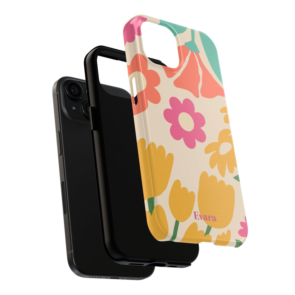 Yellow & Pink Vintage Flowers Phone Case