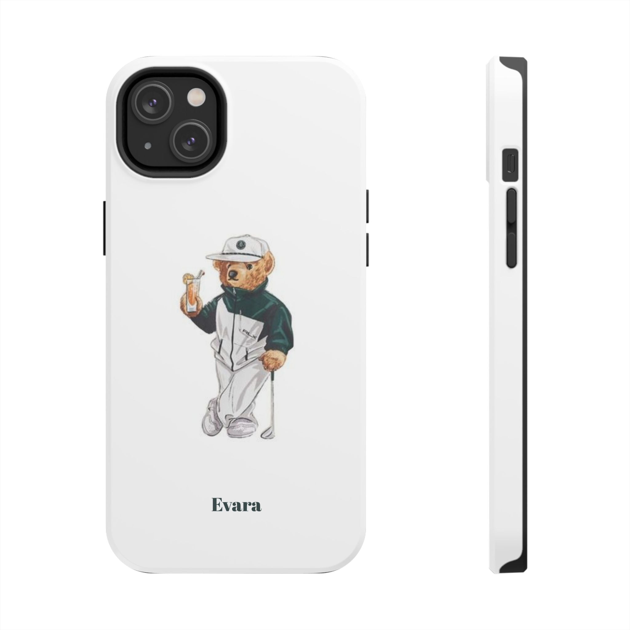 Tough Phone Case — Personalized Golf Bear Design