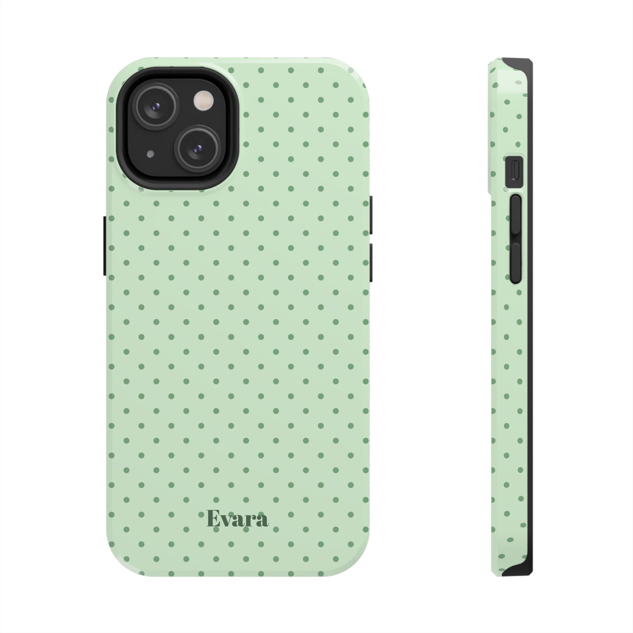 Mint Polka Dot Tough Phone Case — Protective Stylish Phone Cover
