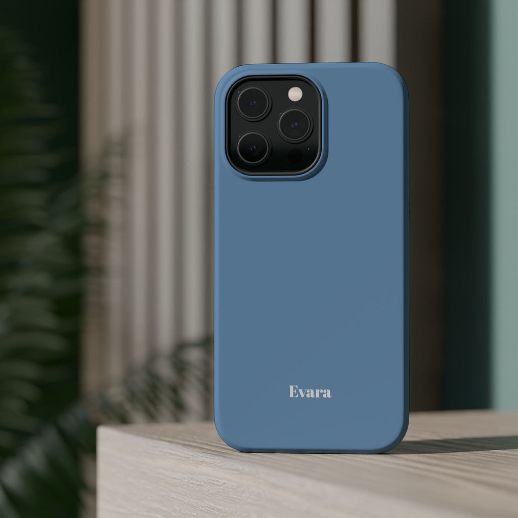 Blue Phone Case with Personalization- Magsafe
