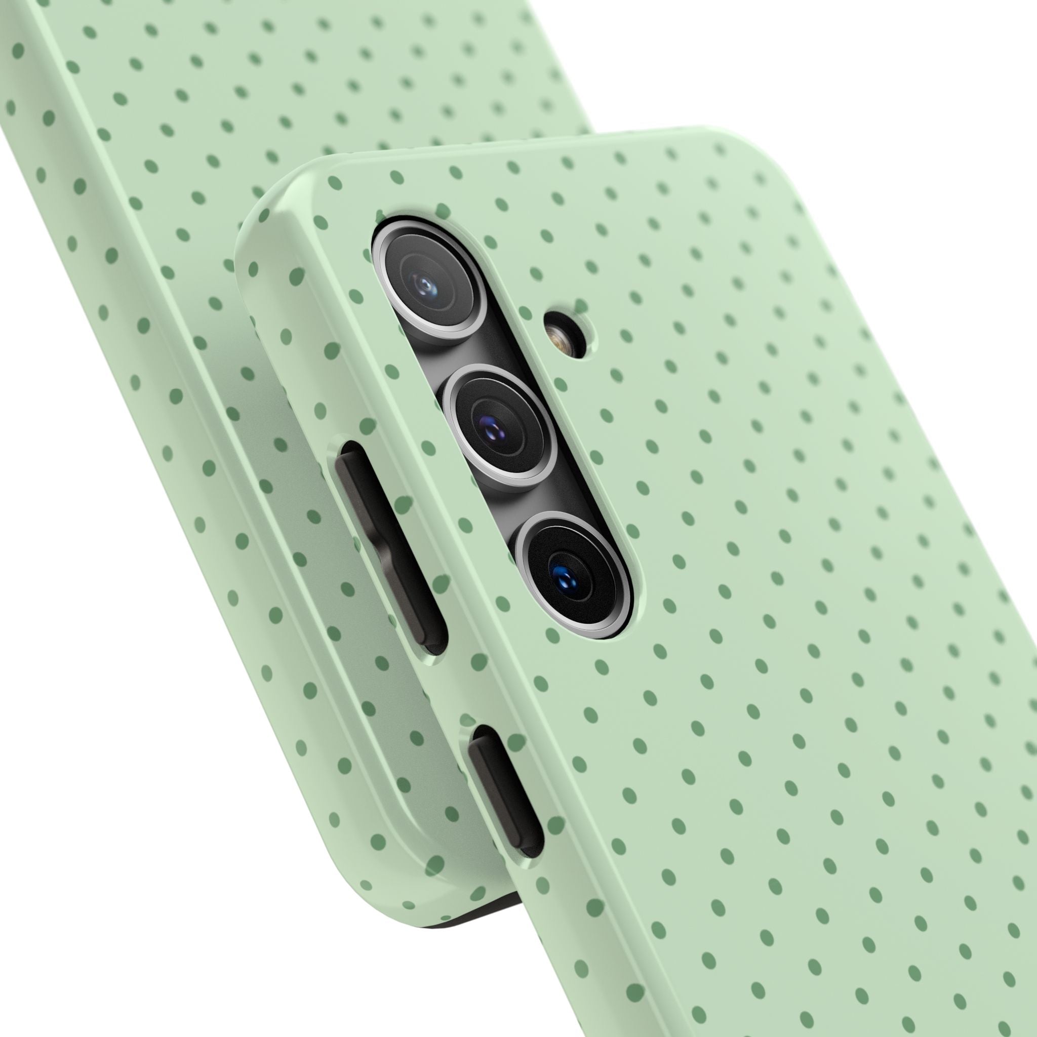 Mint Polka Dot Tough Phone Case — Protective Stylish Phone Cover