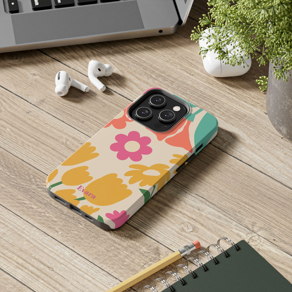 Yellow & Pink Vintage Flowers Phone Case