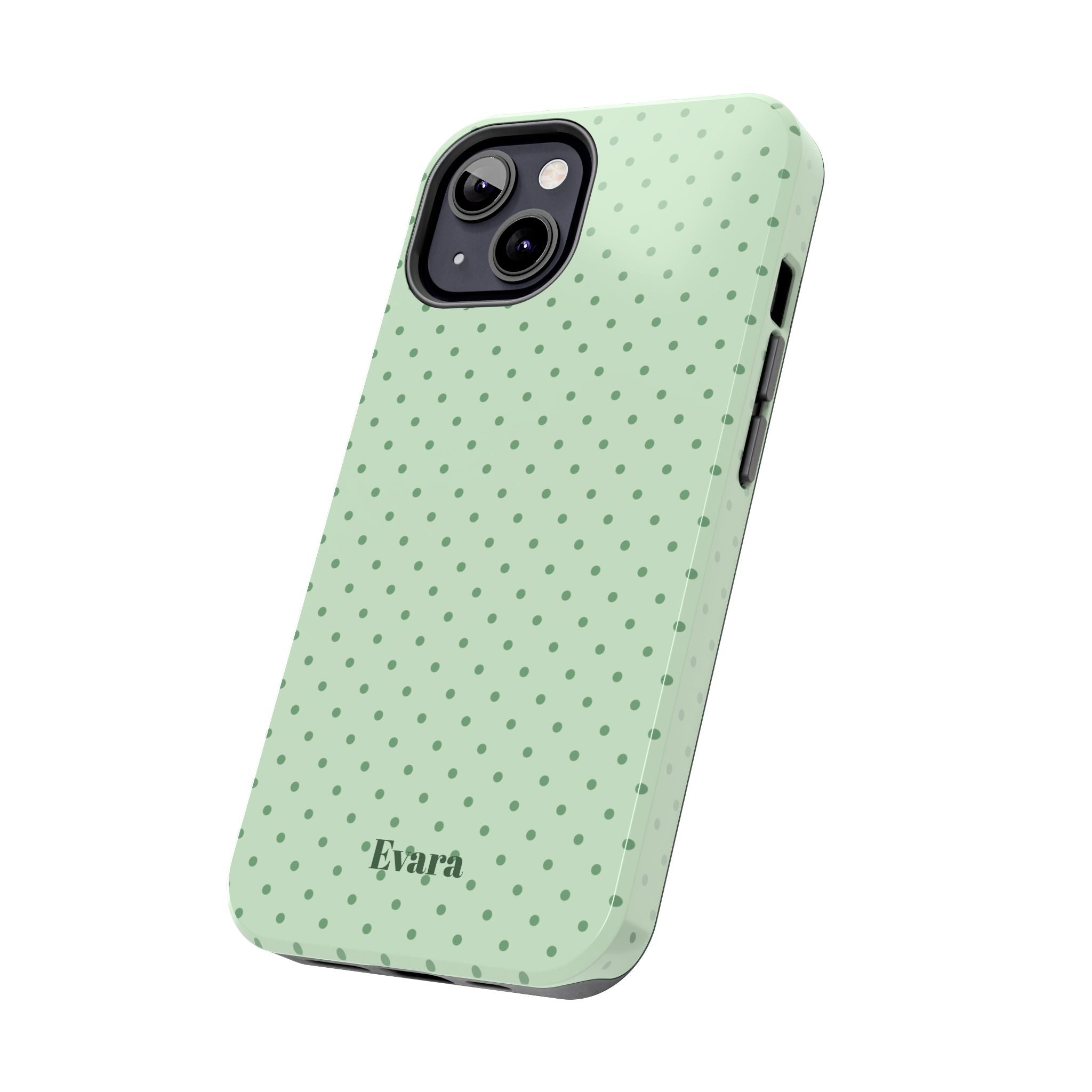 Mint Polka Dot Tough Phone Case — Protective Stylish Phone Cover