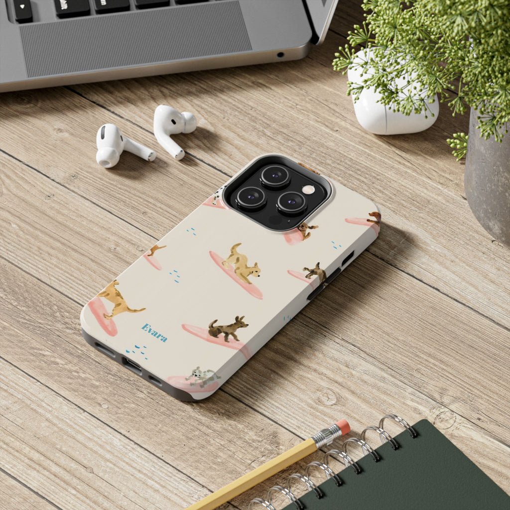 Surfing Dachshund's Phone case