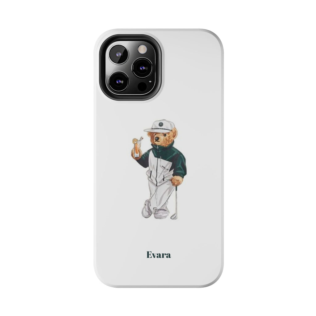 Tough Phone Case — Personalized Golf Bear Design