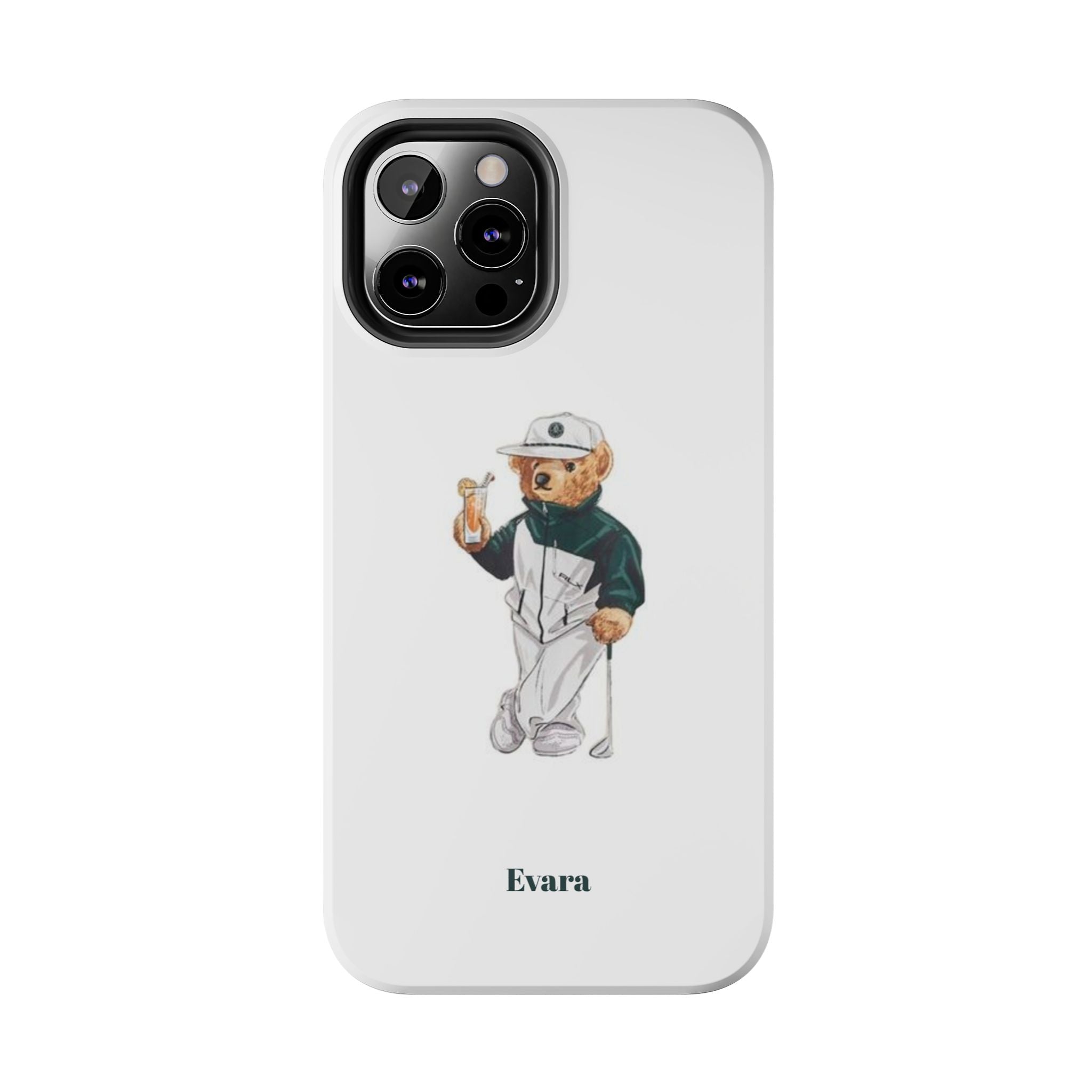 Tough Phone Case — Personalized Golf Bear Design