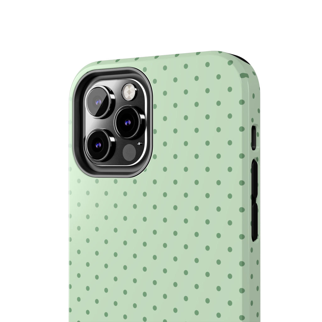 Mint Polka Dot Tough Phone Case — Protective Stylish Phone Cover