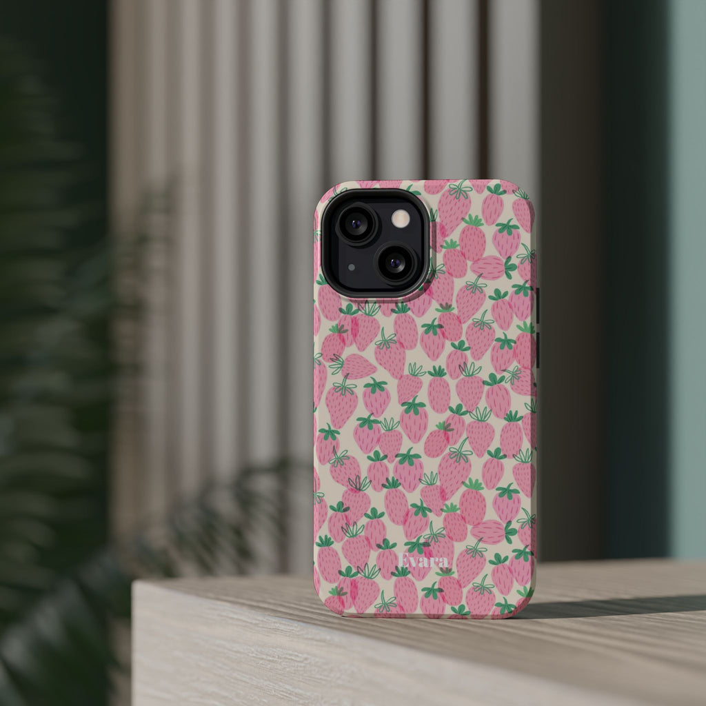 Pink Strawberry Phone Case- Magsafe