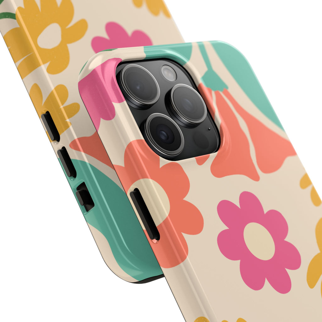 Yellow & Pink Vintage Flowers Phone Case