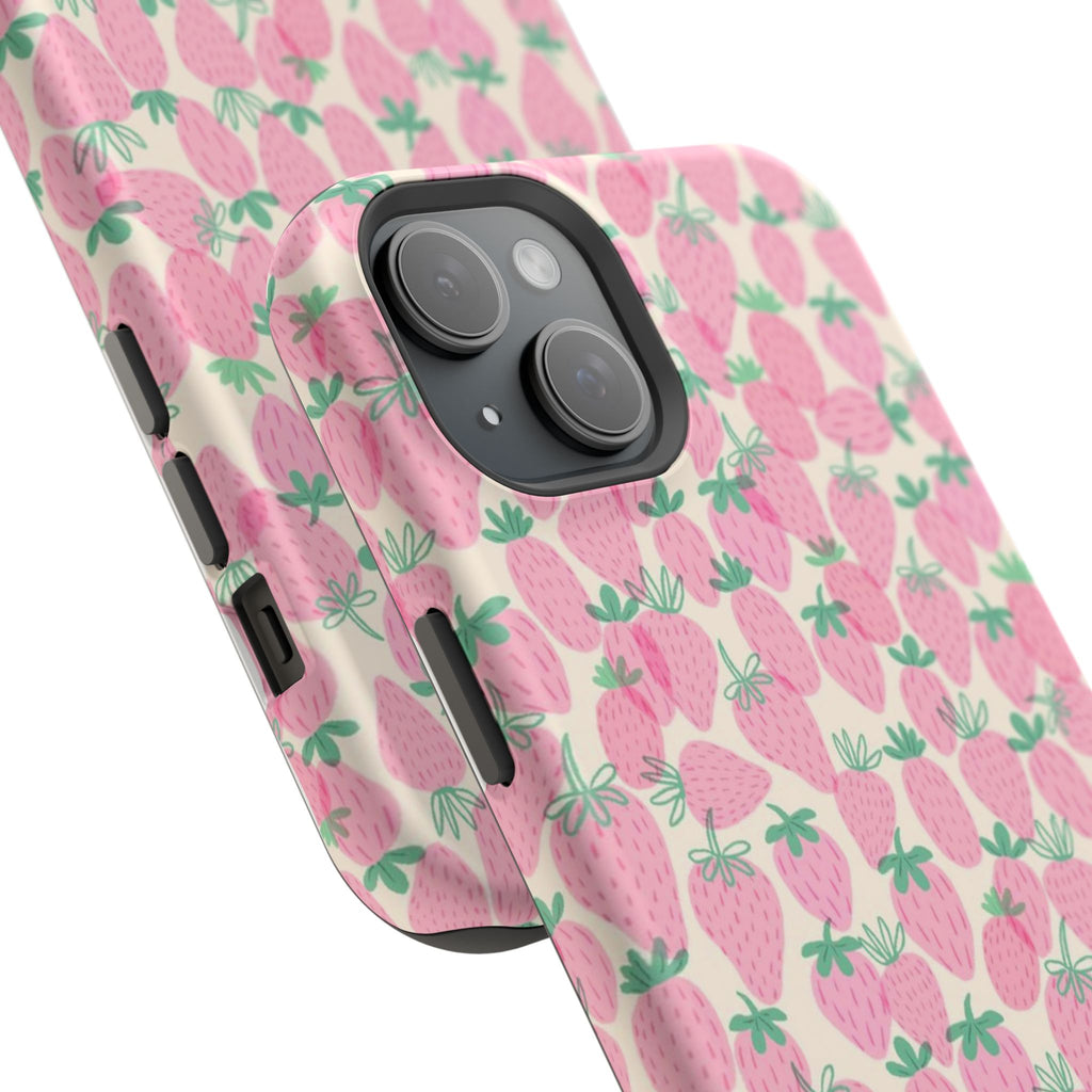 Pink Strawberry Phone Case- Magsafe