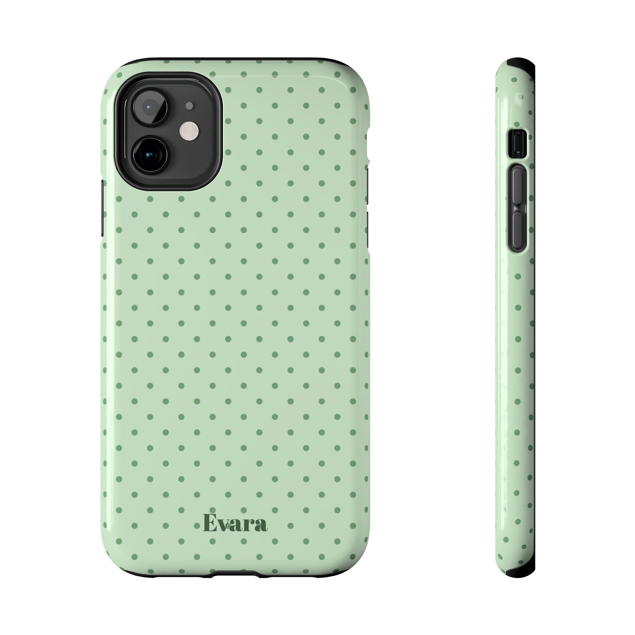 Mint Polka Dot Tough Phone Case — Protective Stylish Phone Cover