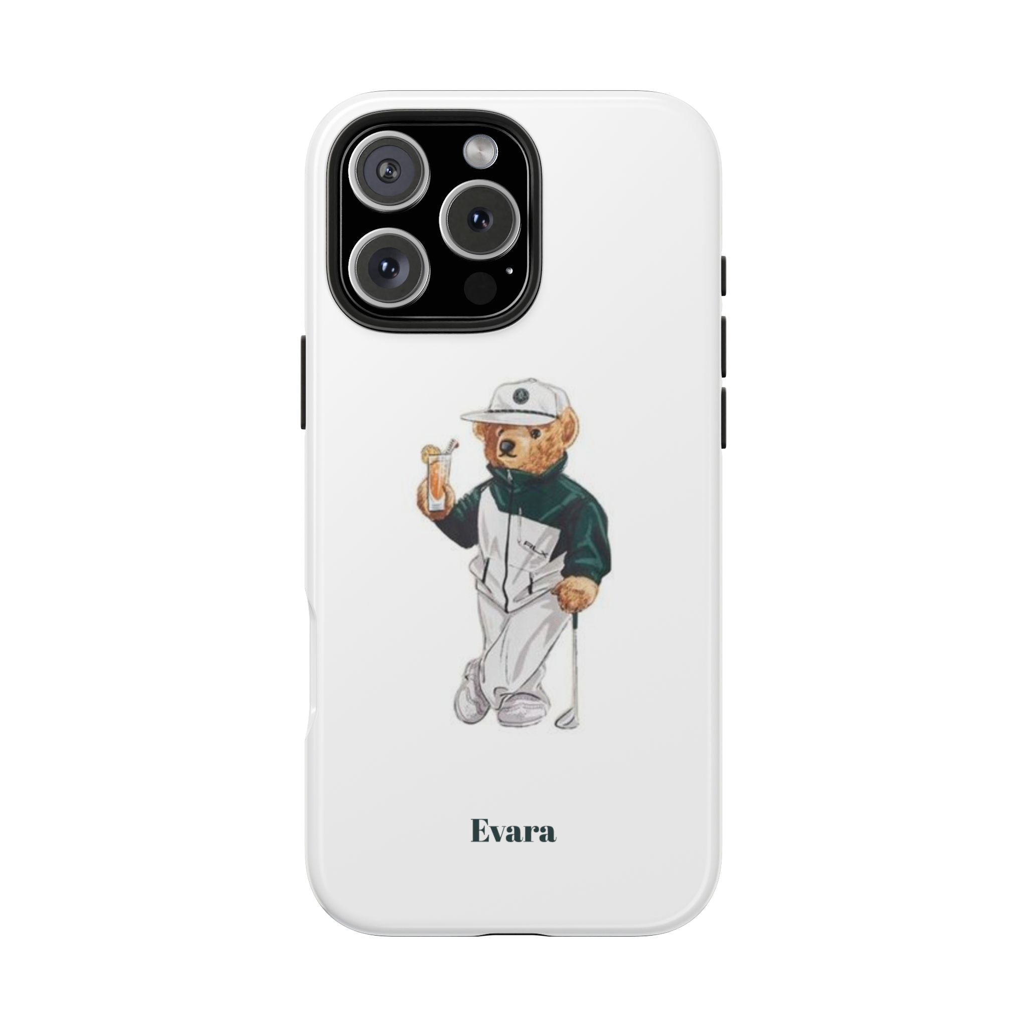 Tough Phone Case — Personalized Golf Bear Design
