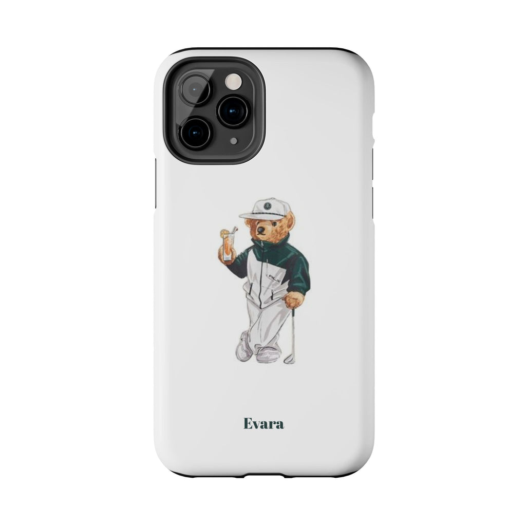 Tough Phone Case — Personalized Golf Bear Design